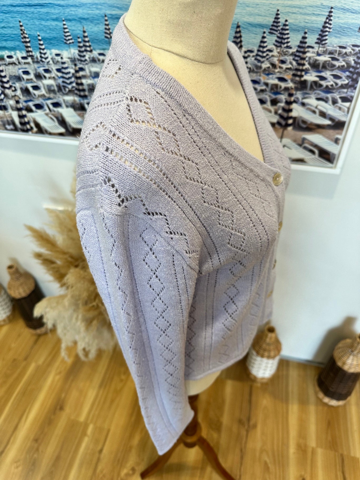 ICON Cardigan Small Lavender