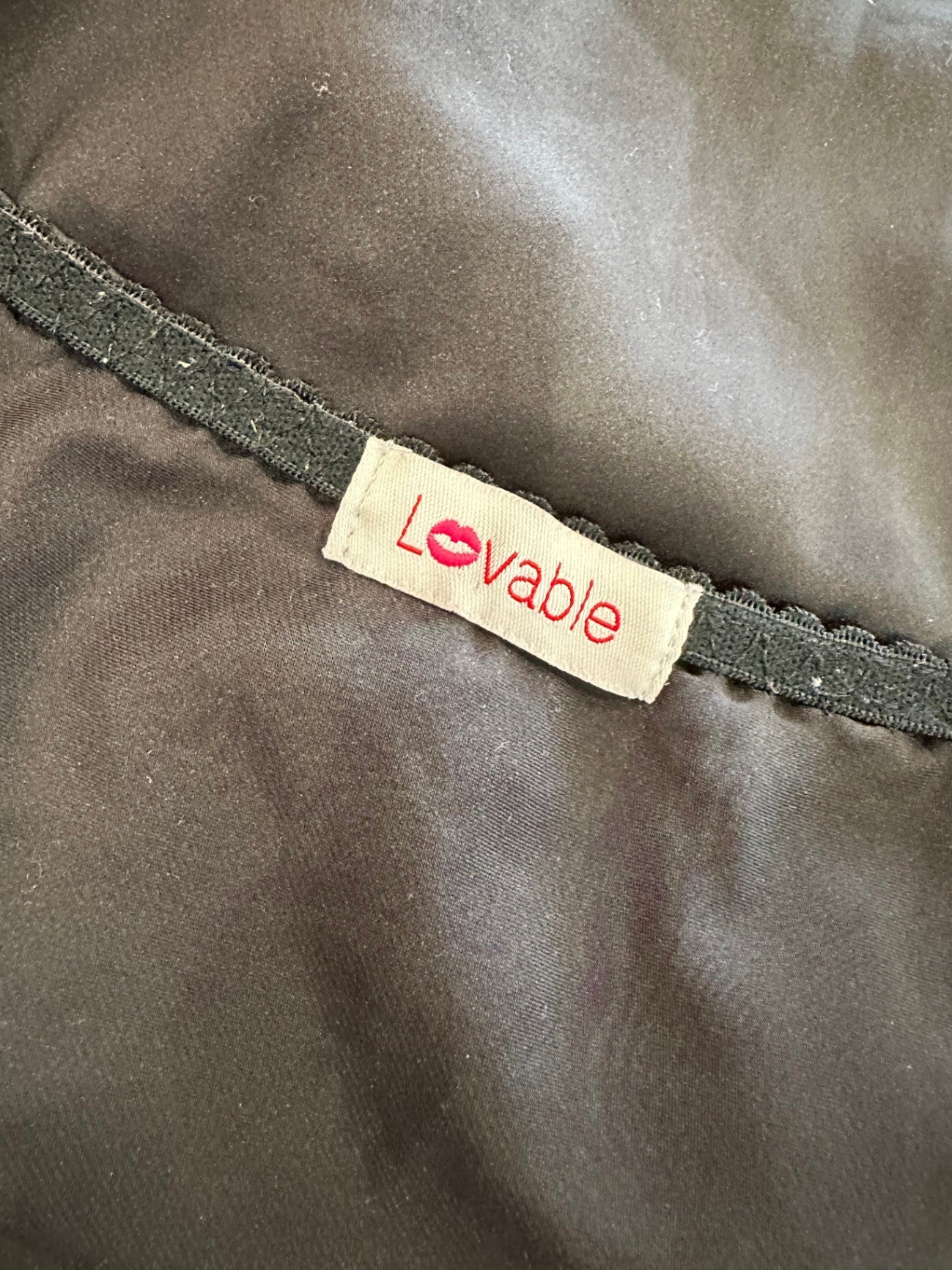 Lovable - Lace Camisole - Small / Medium - Black and beige