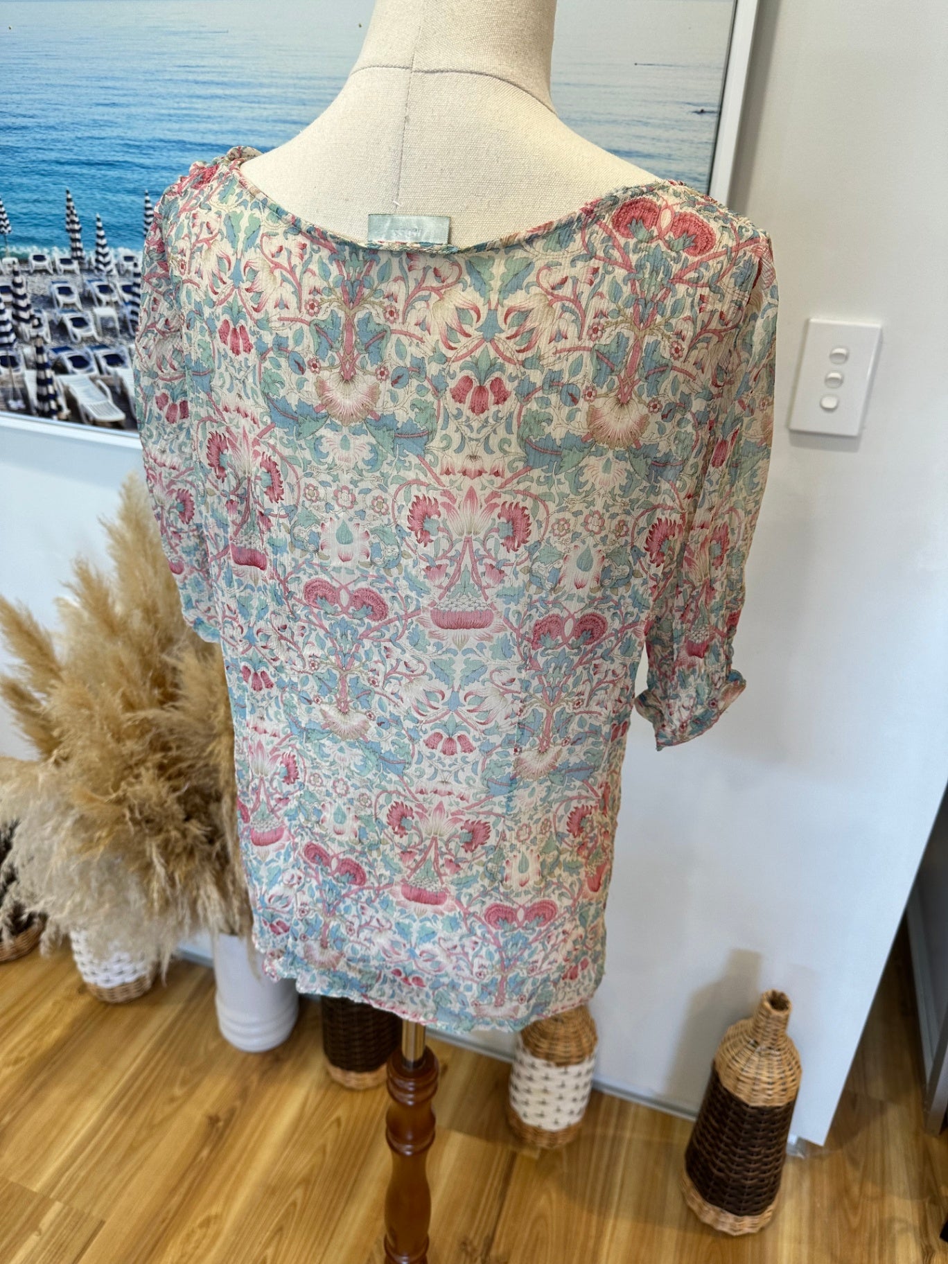 Moss - 100% Silk Blouse - Small / Medium