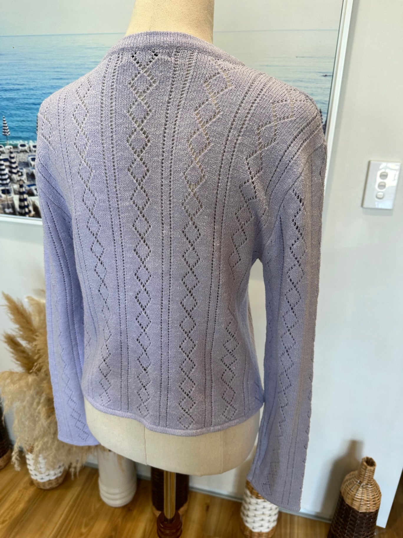 ICON Cardigan Small Lavender