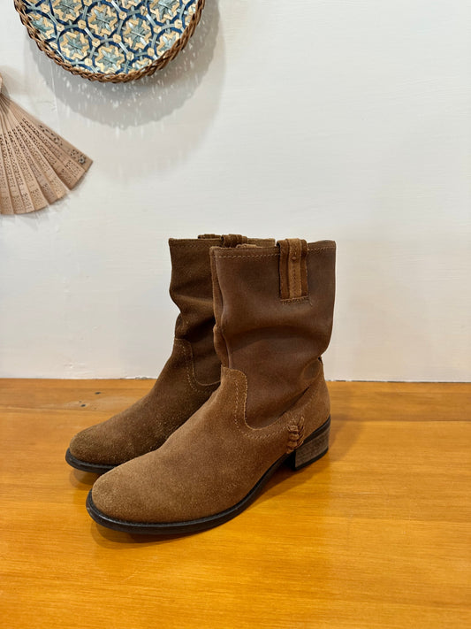 Next - Cowgirl - Tan Suede Boots - Size EU 40 