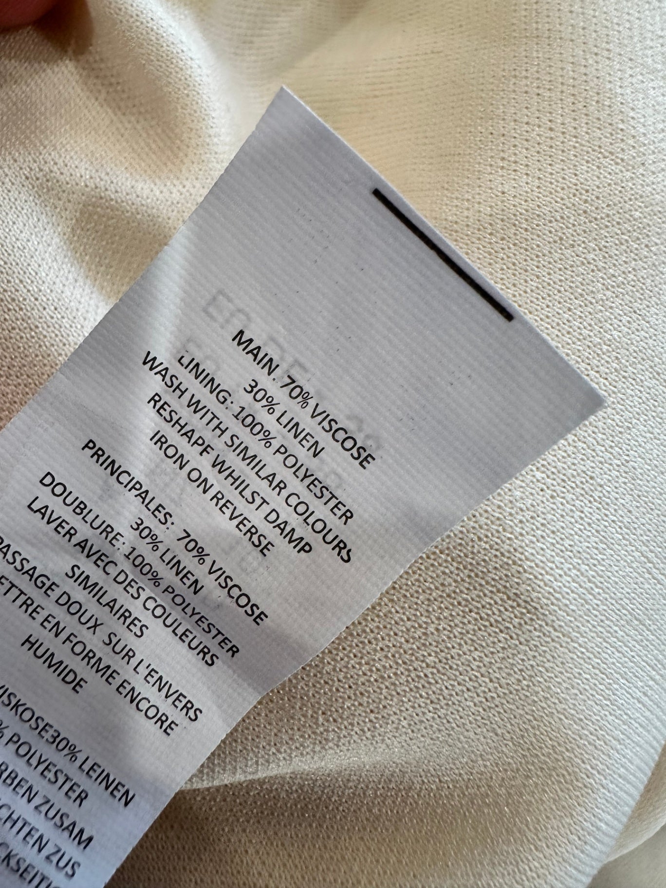 [NEW] Nasty Gal - Linen Blend Dress - Size 10 - Beige