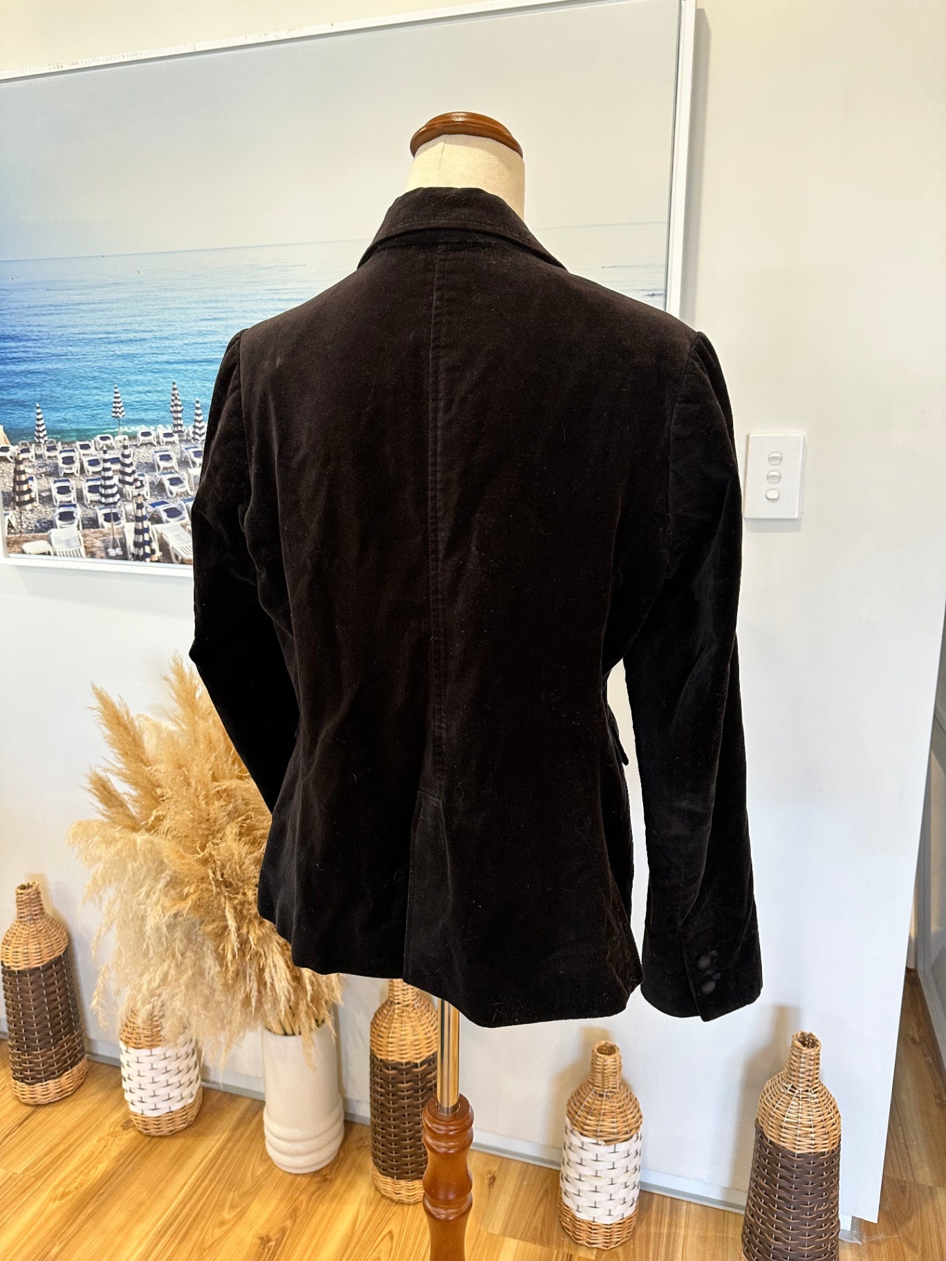 Emerge - Velvet Blazer - Size 12 - Black