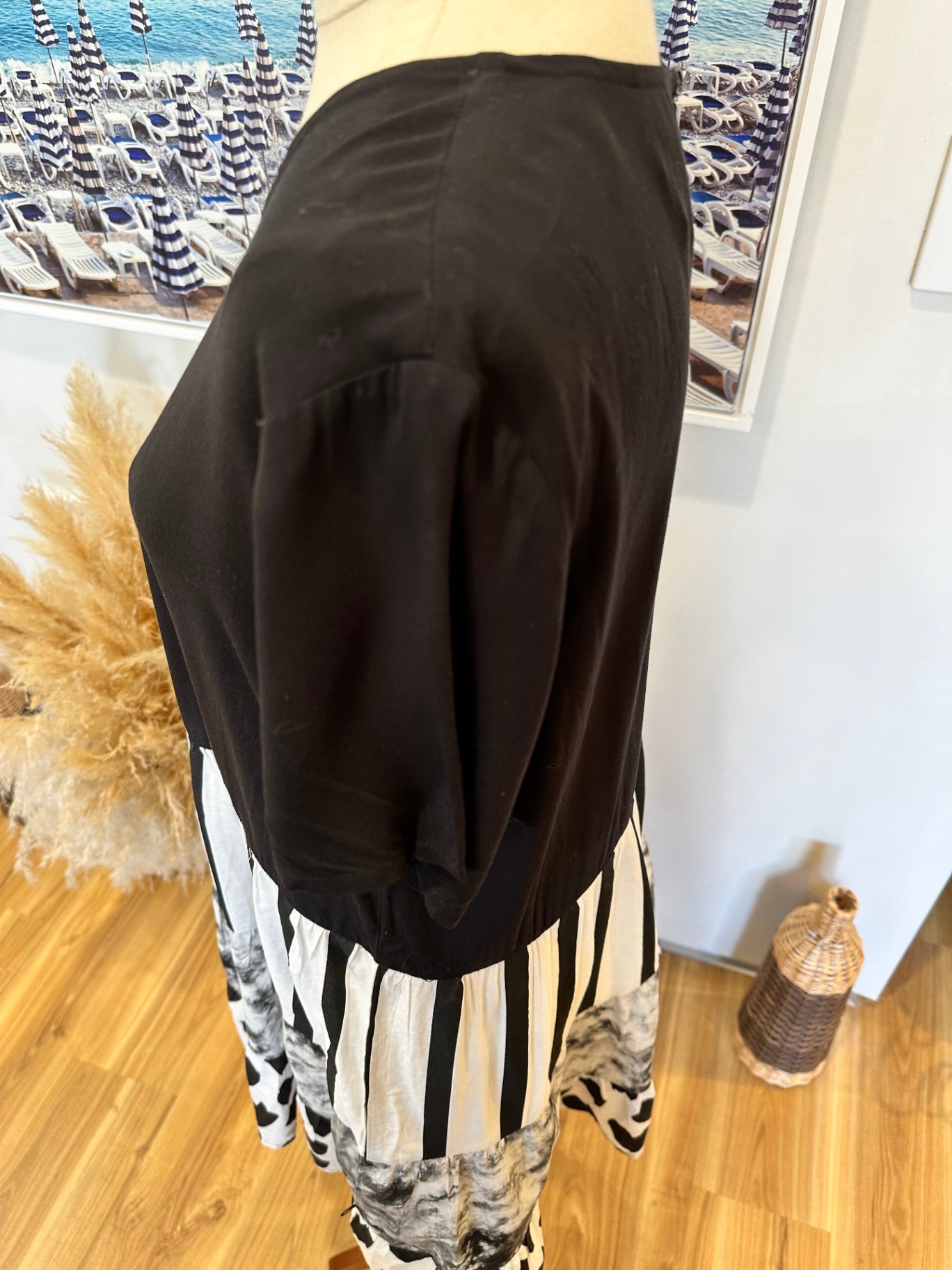 Federation Dress - Extra Small - Black and white