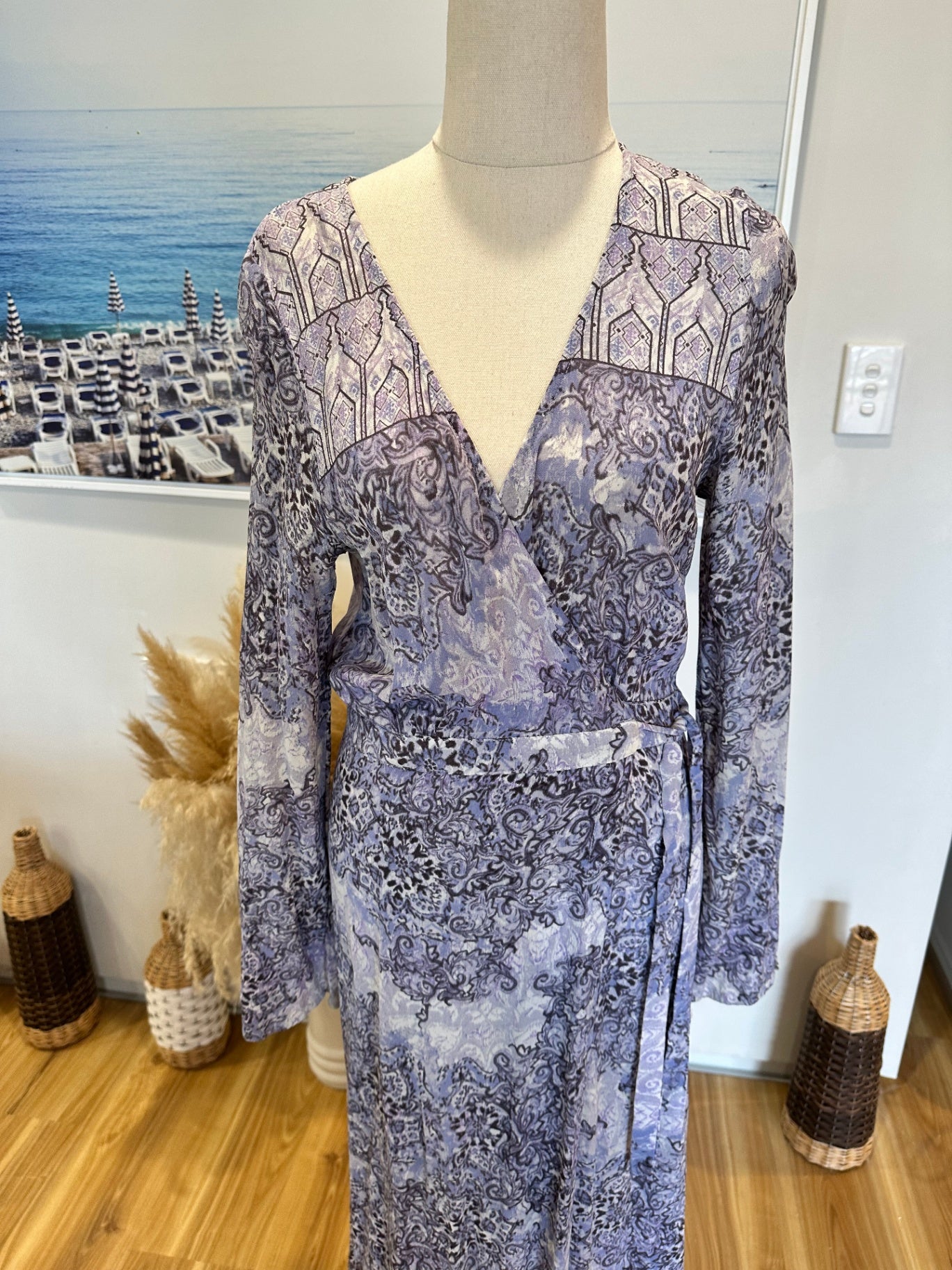 Tigerlily Maxi Dress - Size 10 - Lavender and dark purple