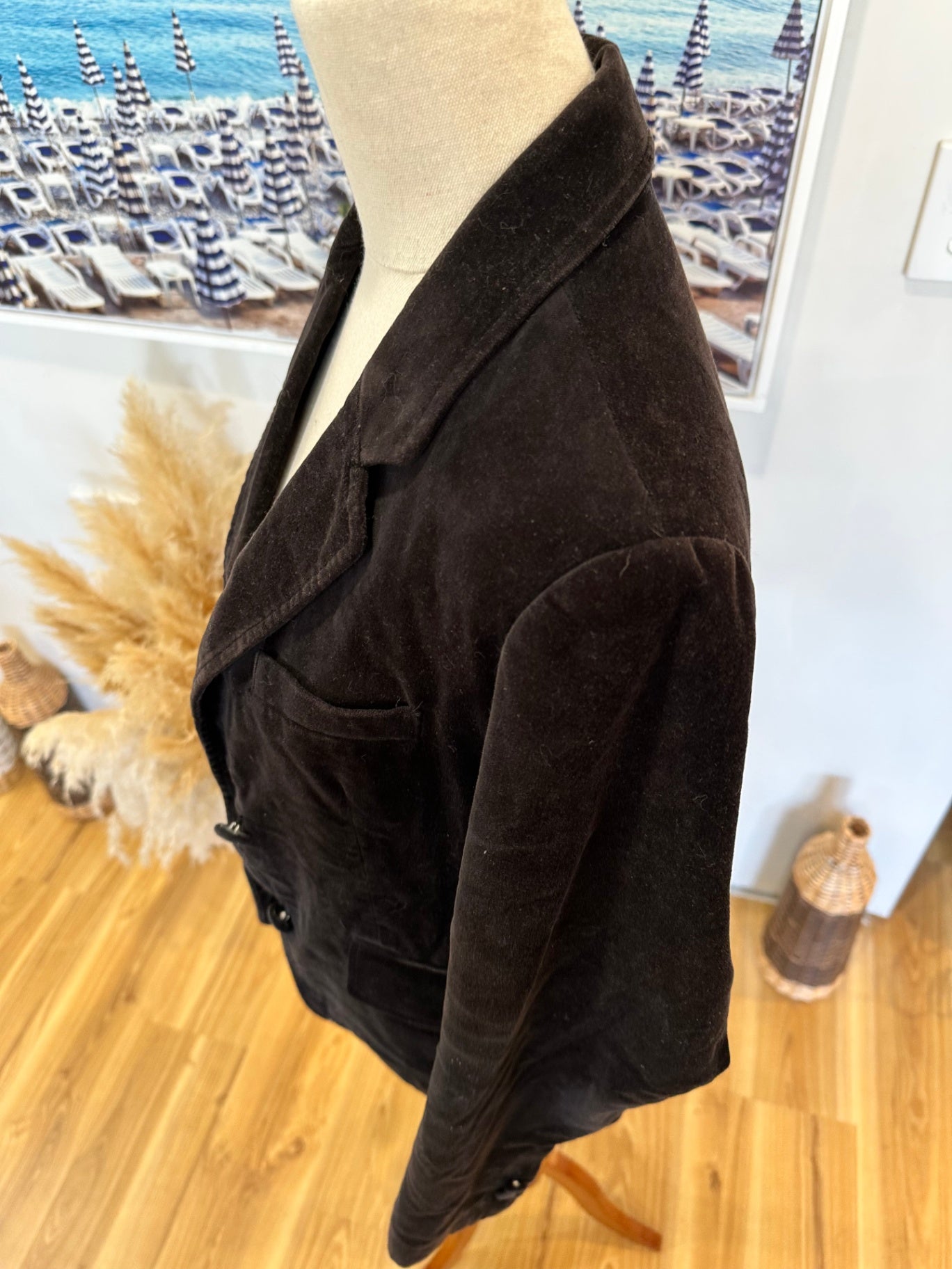 Emerge - Velvet Blazer - Size 12 - Black