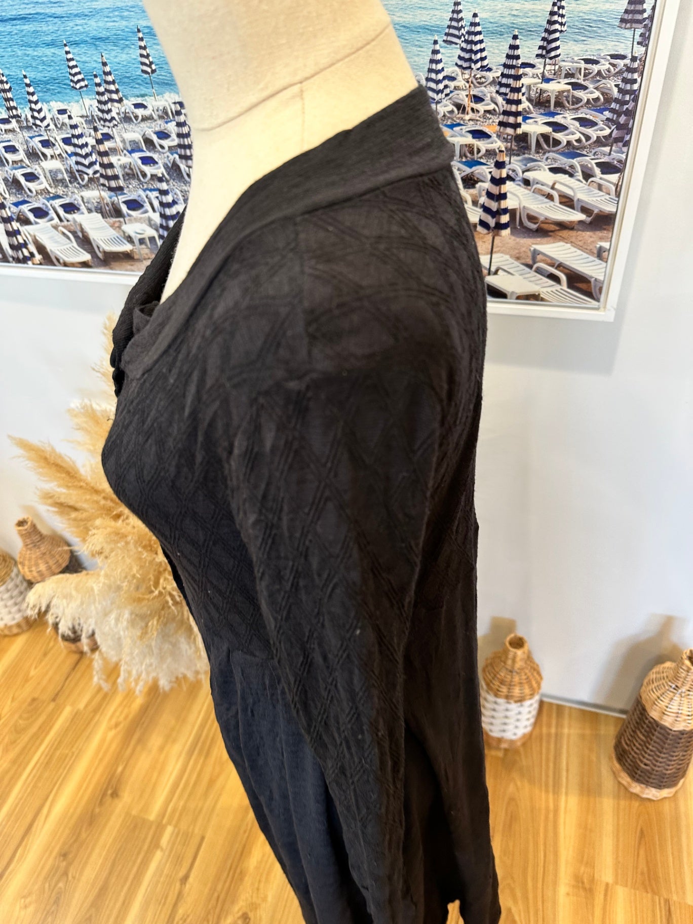 Metalicus - Longline Cardigan - Merino Blend - One Size - Black