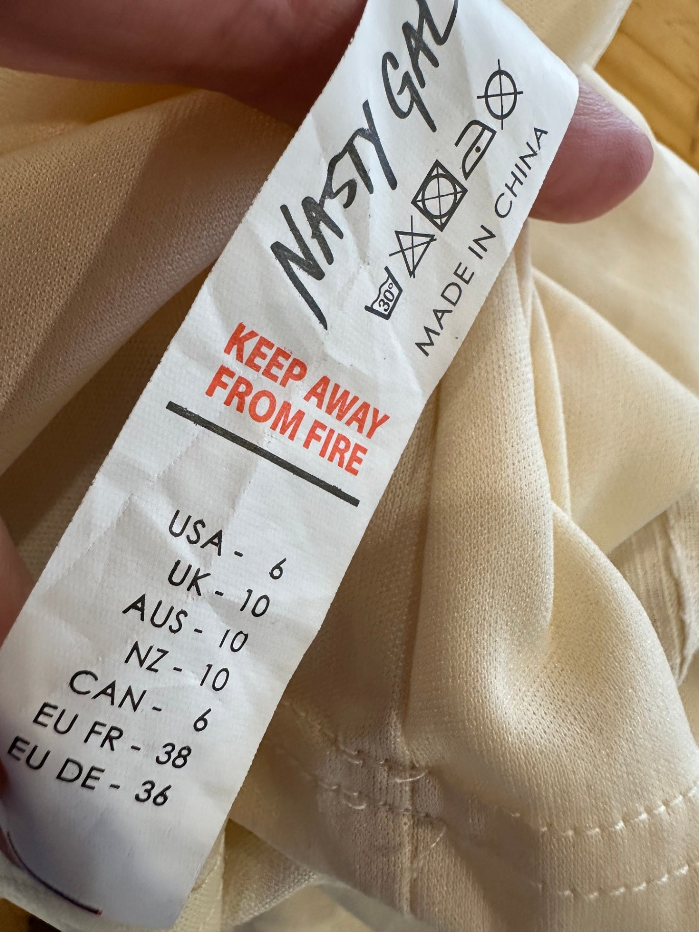 [NEW] Nasty Gal - Linen Blend Dress - Size 10 - Beige