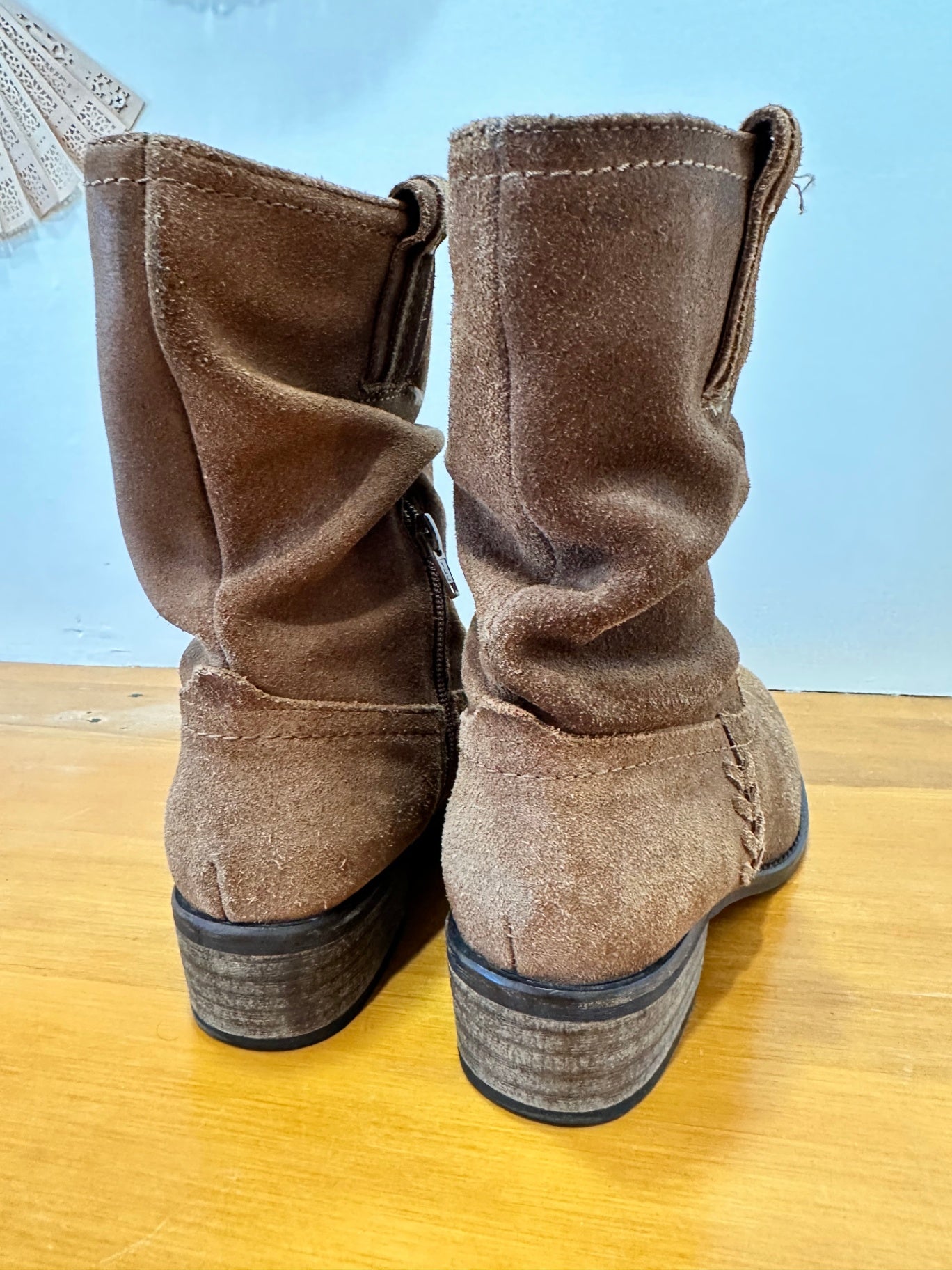 Next - Cowgirl - Tan Suede Boots - Size EU 40 