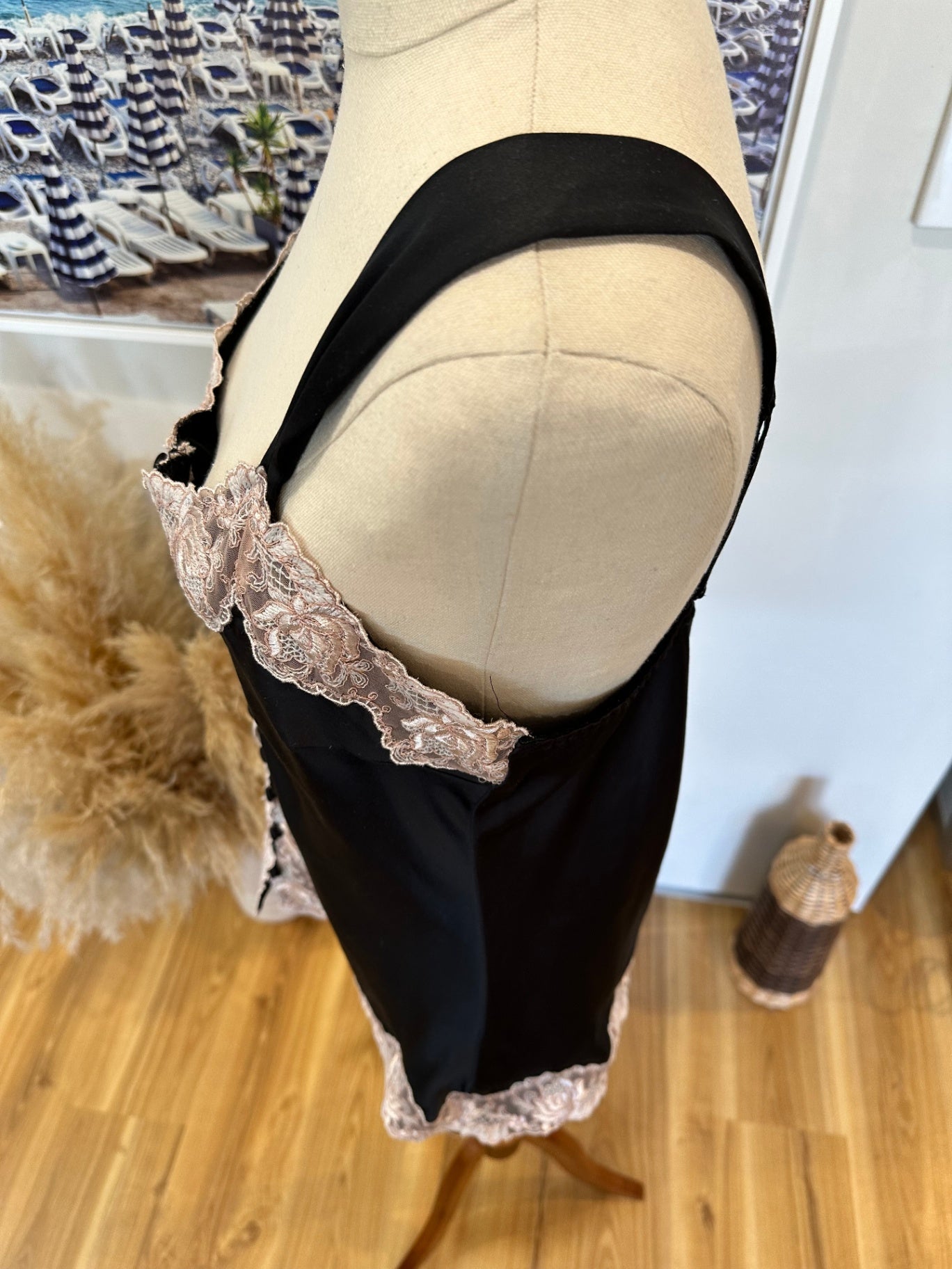 Lovable - Lace Camisole - Small / Medium - Black and beige