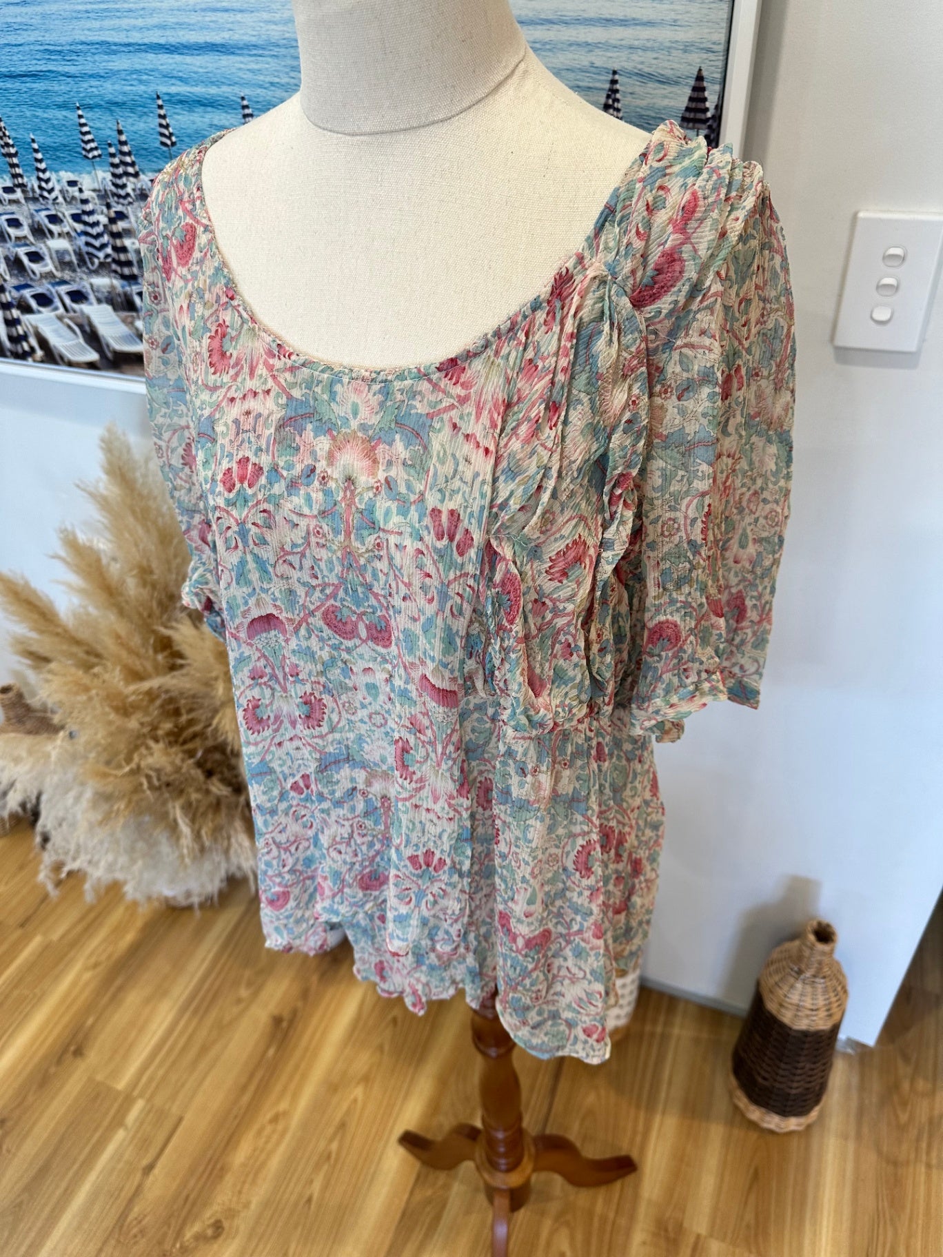 Moss - 100% Silk Blouse - Small / Medium