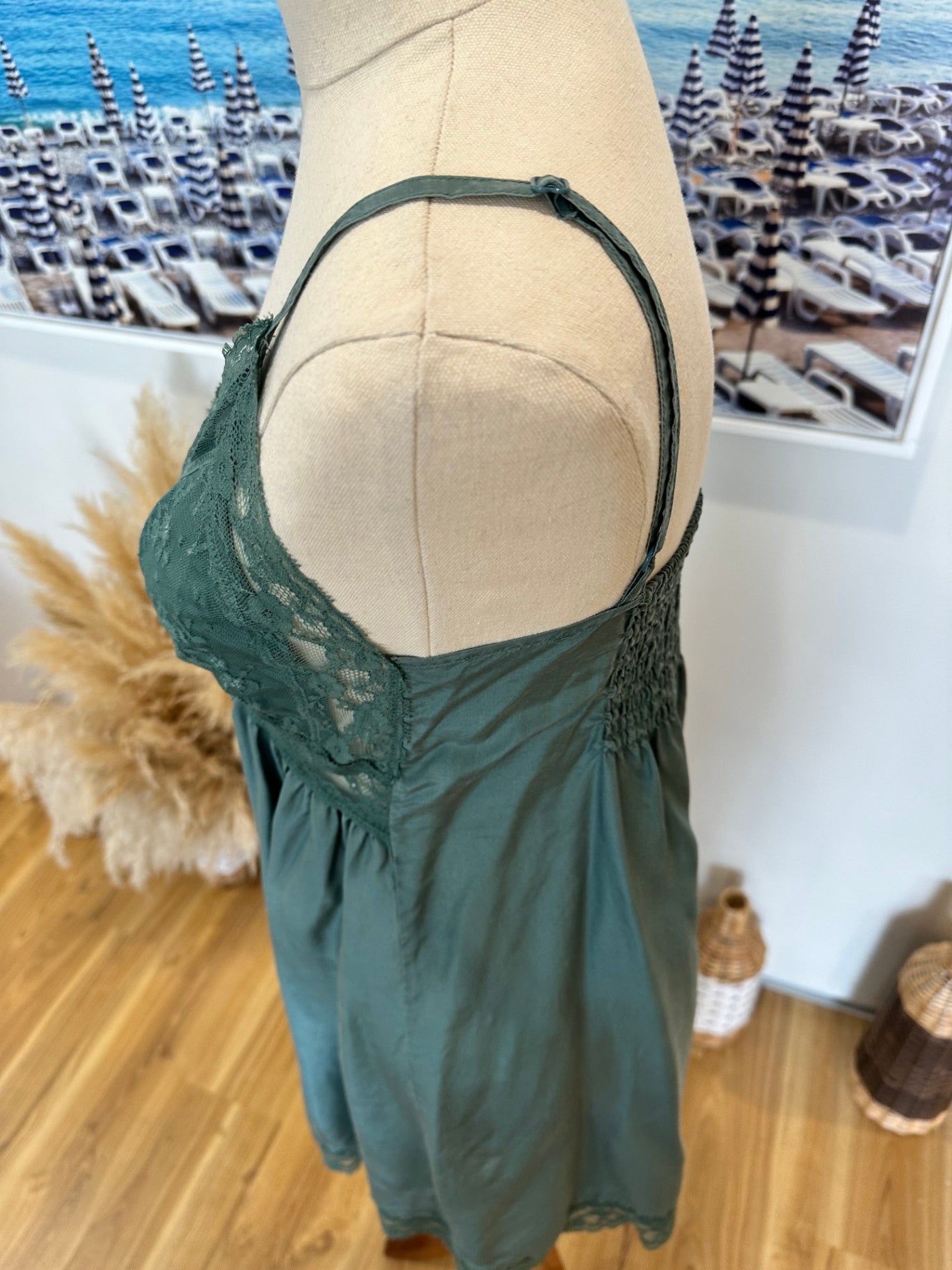 Dainty Green Camisole Dress - Small