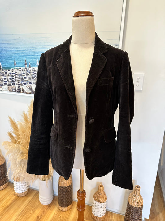 Emerge - Velvet Blazer - Size 12 - Black