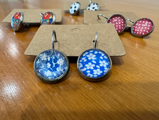 Set of x4 Round Earrings - Mixed colours