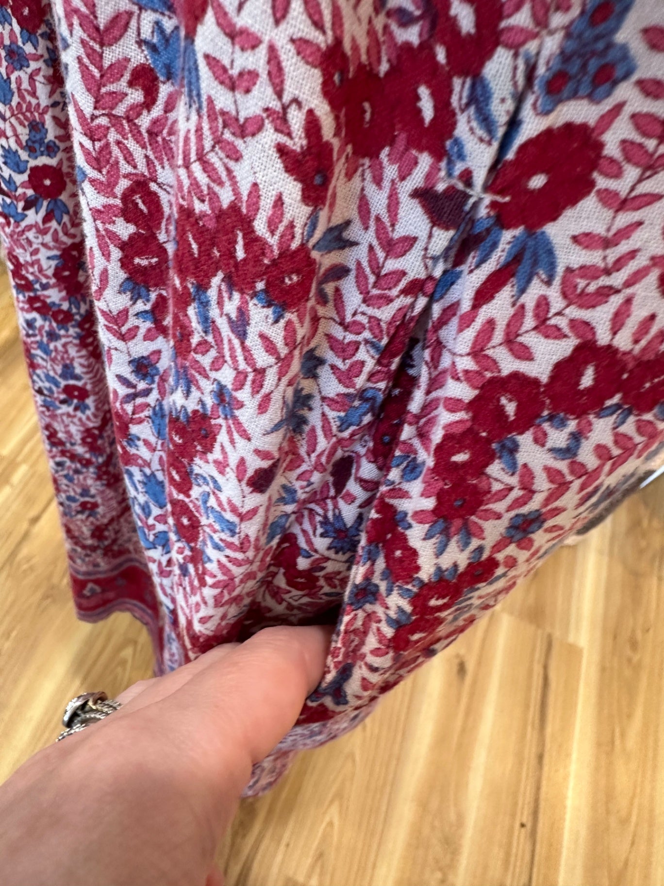 Bohemian Dress - 100% Cotton - Size 12 - Red and multicolour