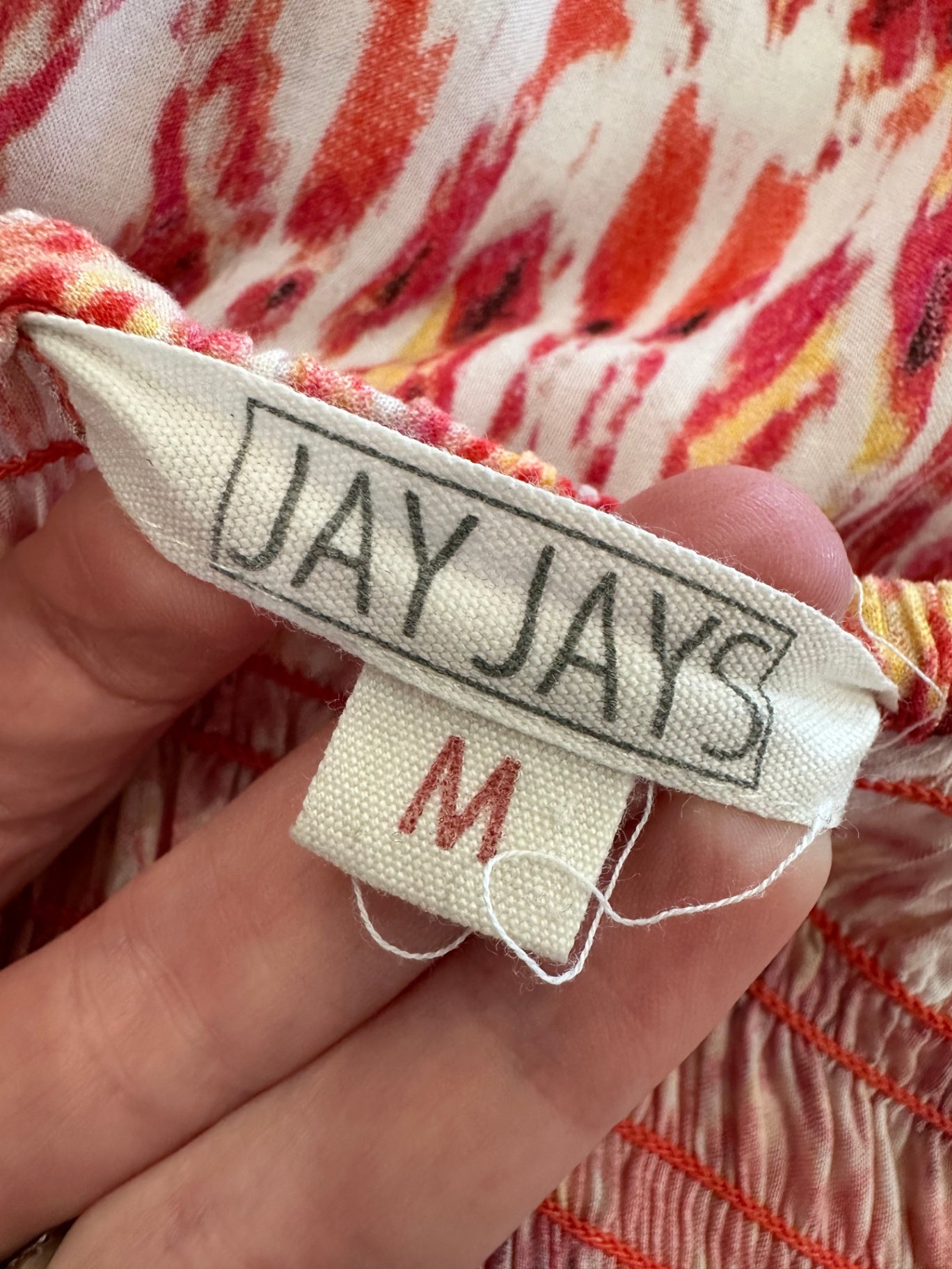 Jay Jays - Bohemian Strapless Maxi Dress - Medium - Red and white