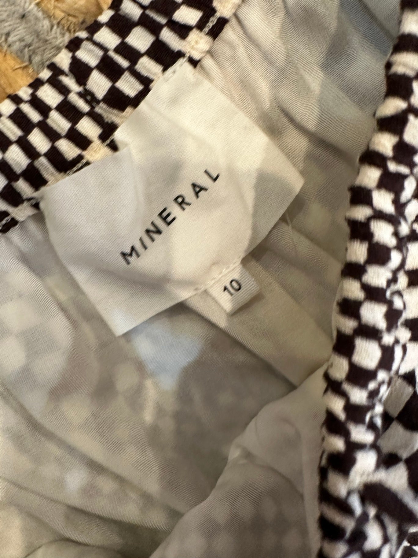 Mineral - Wide-leg Pants - Size 10 - Brown + Cream