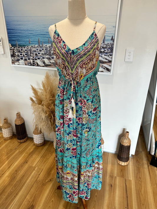 Rustty Dustty - Bohemian Dress - XXL - Aqua tones