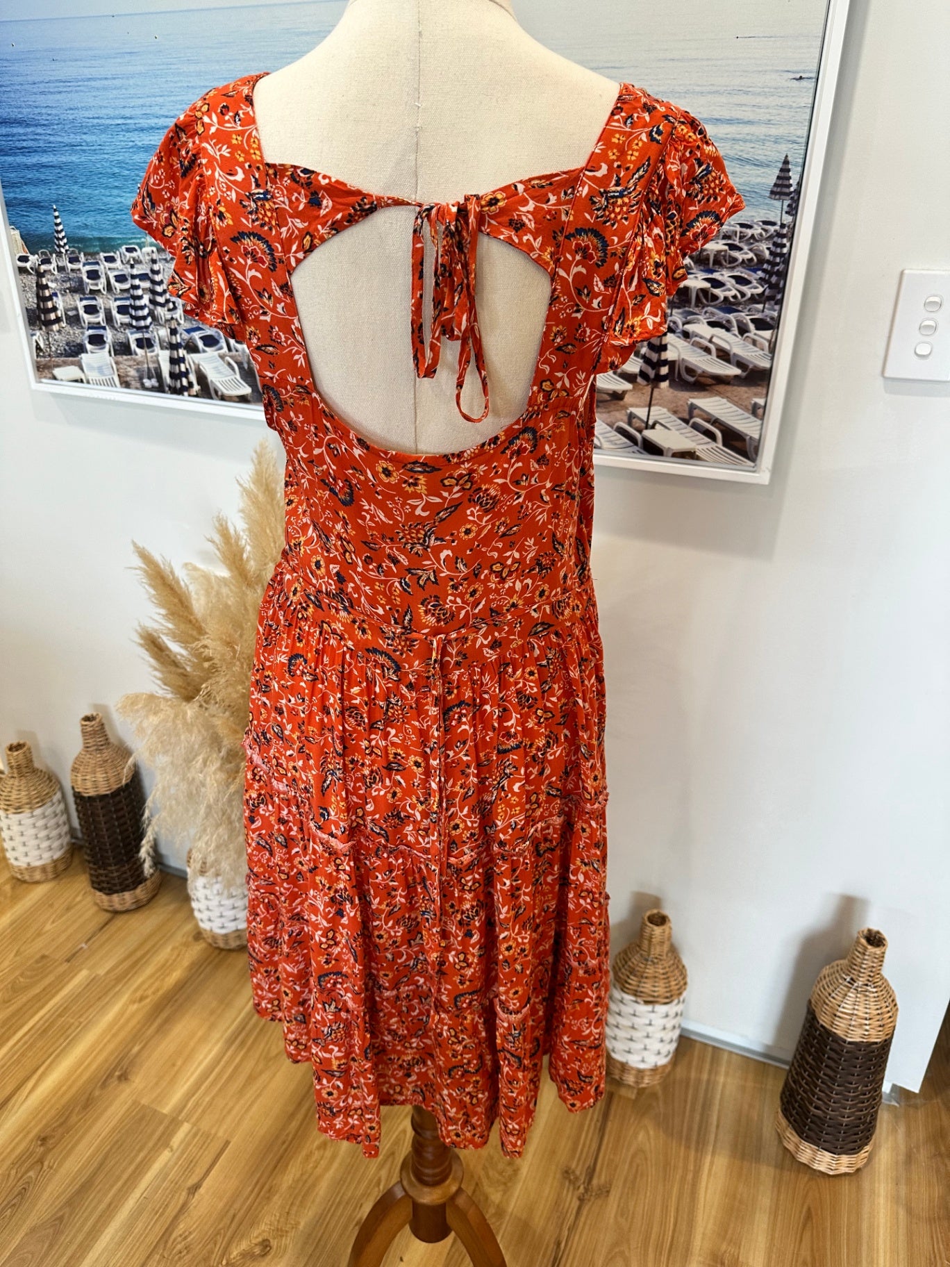 Band of Gypsies - Summer Dress - Size 10 - Orange