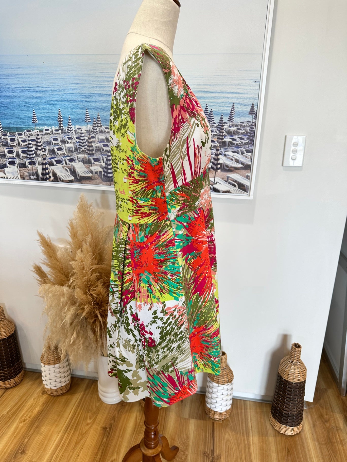 Stella - Shift Dress - Size 14 - Bright Multicolour