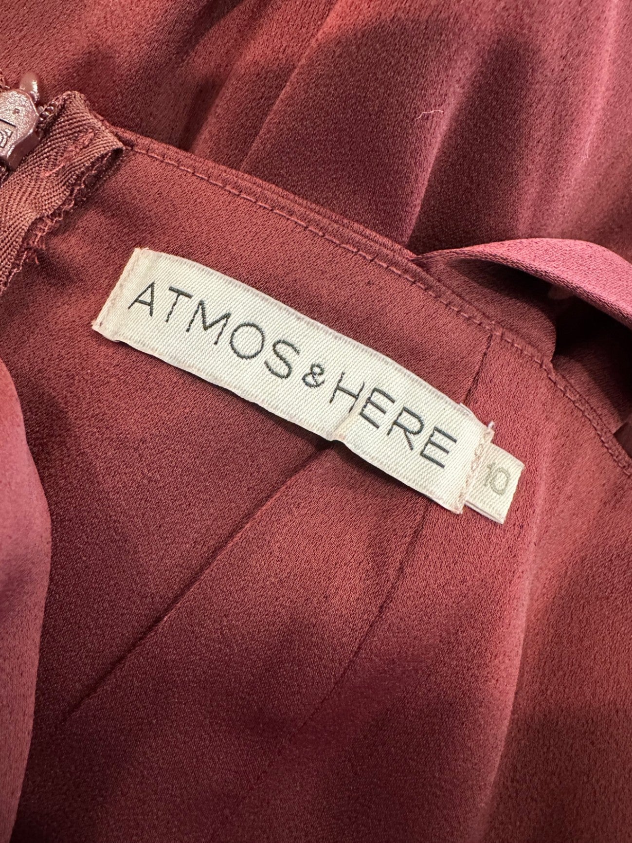 Atmos & Here - Jumpsuit - Size 10 - Burgundy