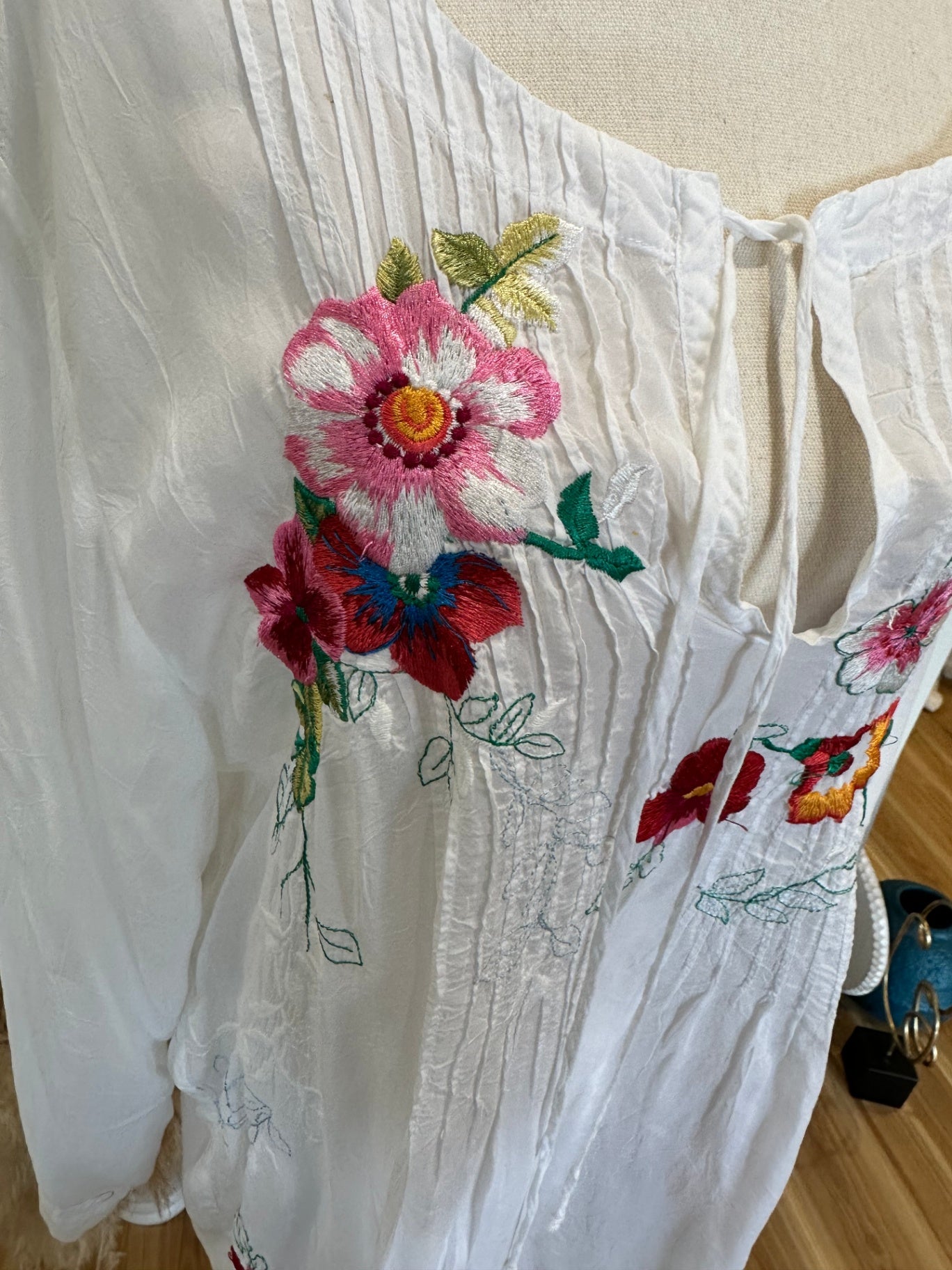 Johnny Was - Bohemian Blouse - Extra Large - White