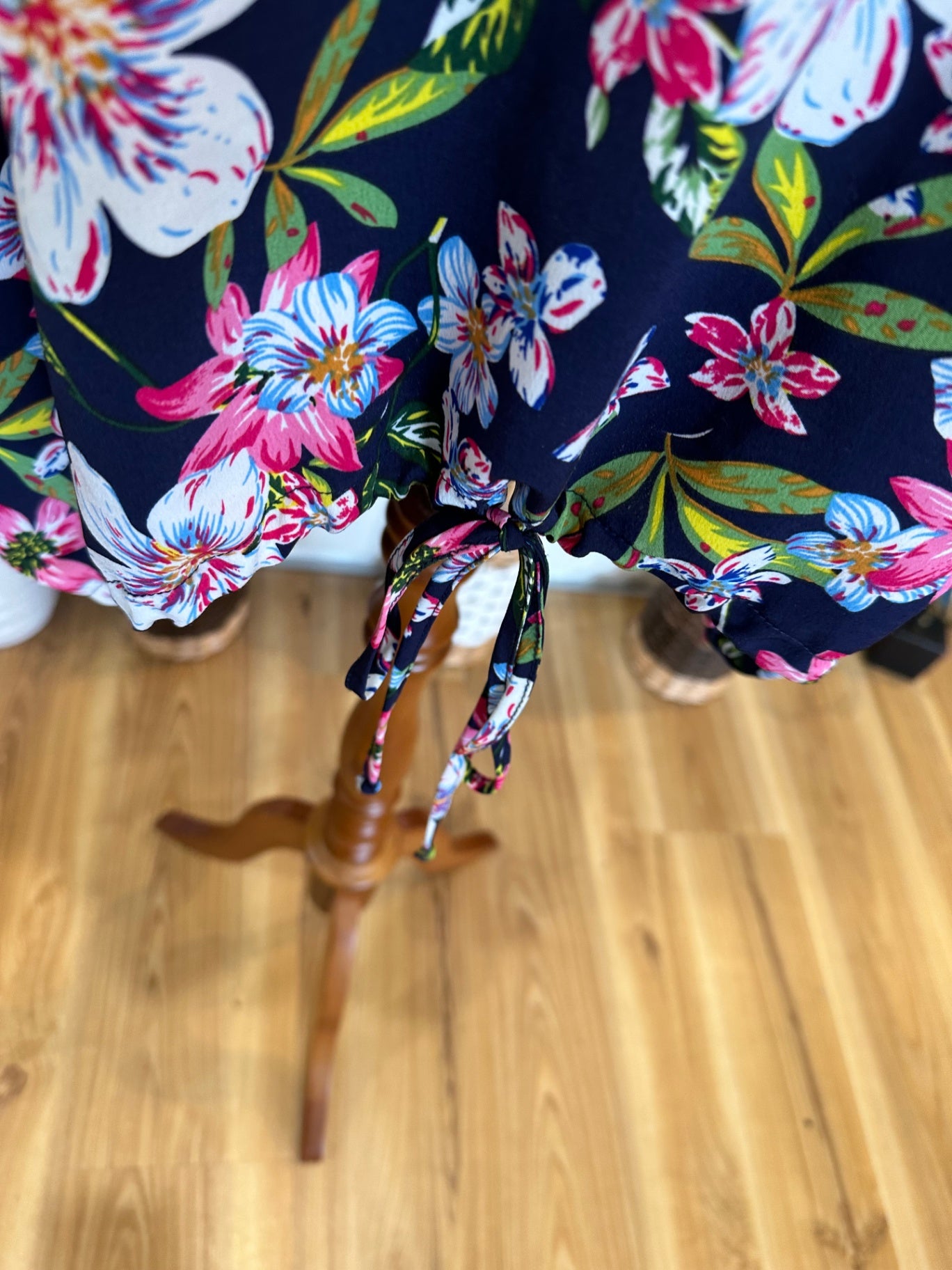 Stella Royal Blouse - Size 4 - Dark blue + Pink