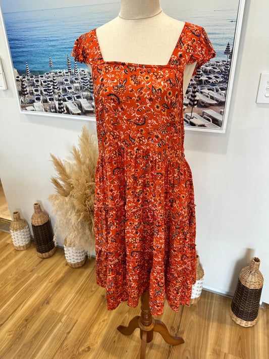 Band of Gypsies - Summer Dress - Size 10 - Orange