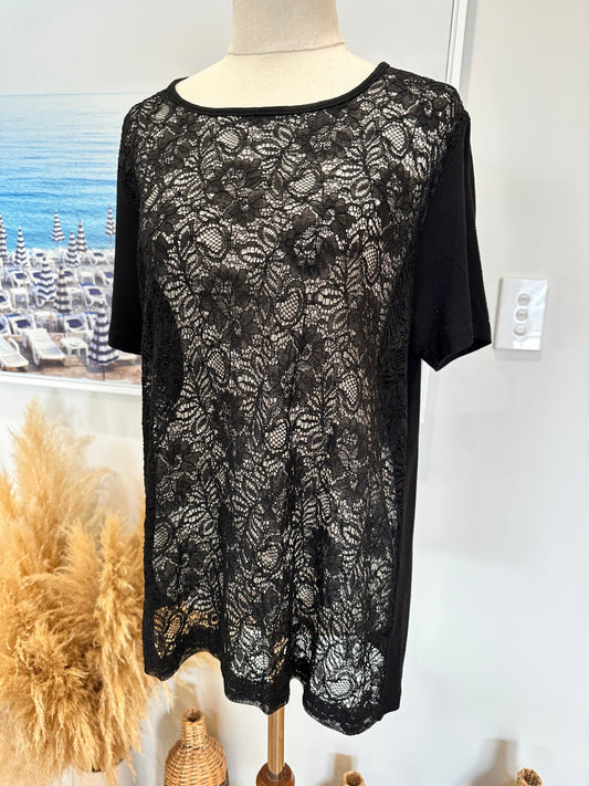 Trelise Cooper - Lace Top - Large - Black