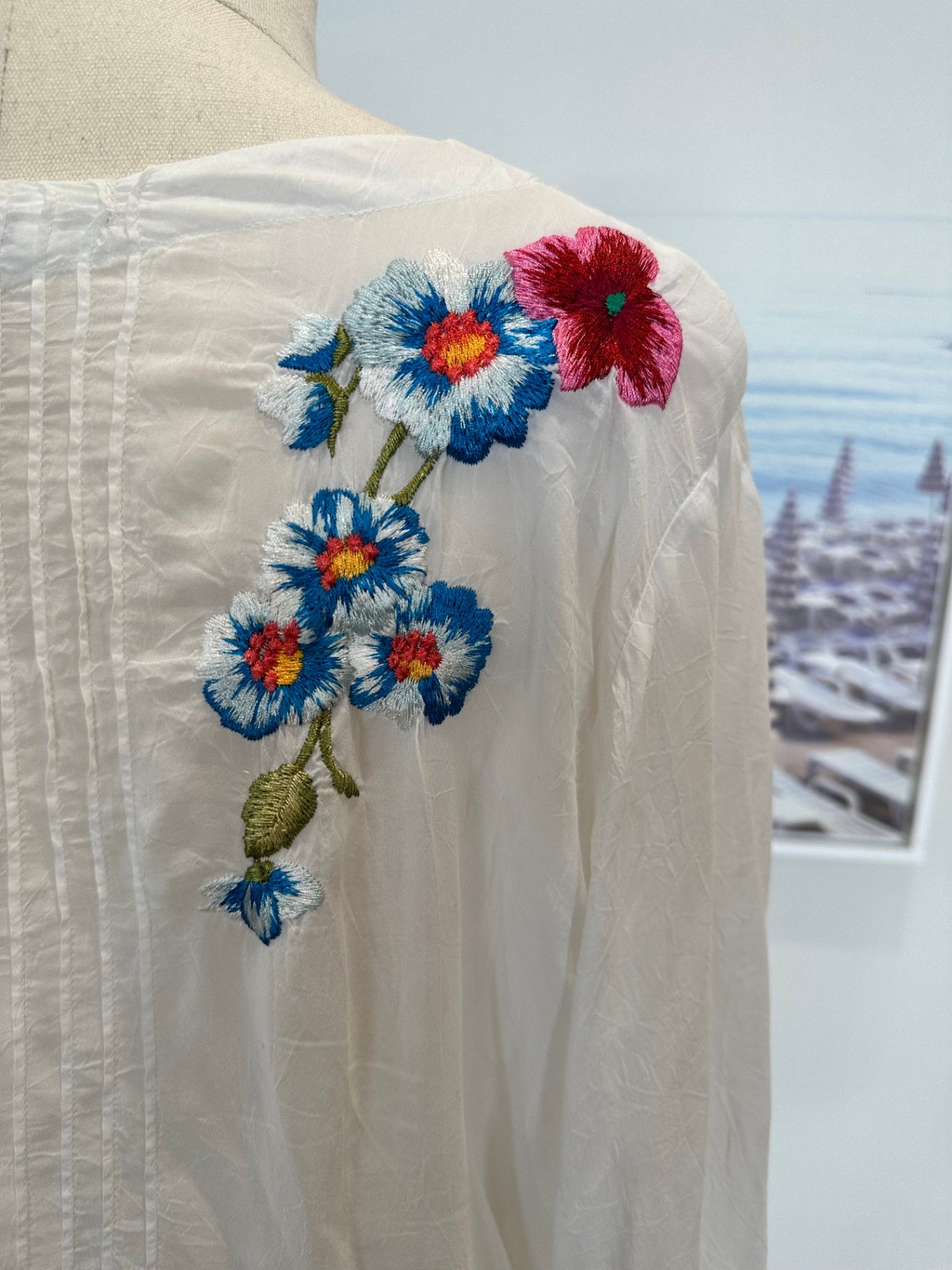 Johnny Was - Bohemian Blouse - Extra Large - White