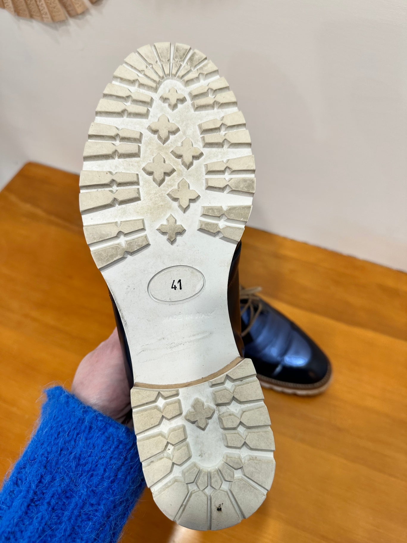 Beau Coops - Leather Court Shoes - Size EU 41 - Navy Blue