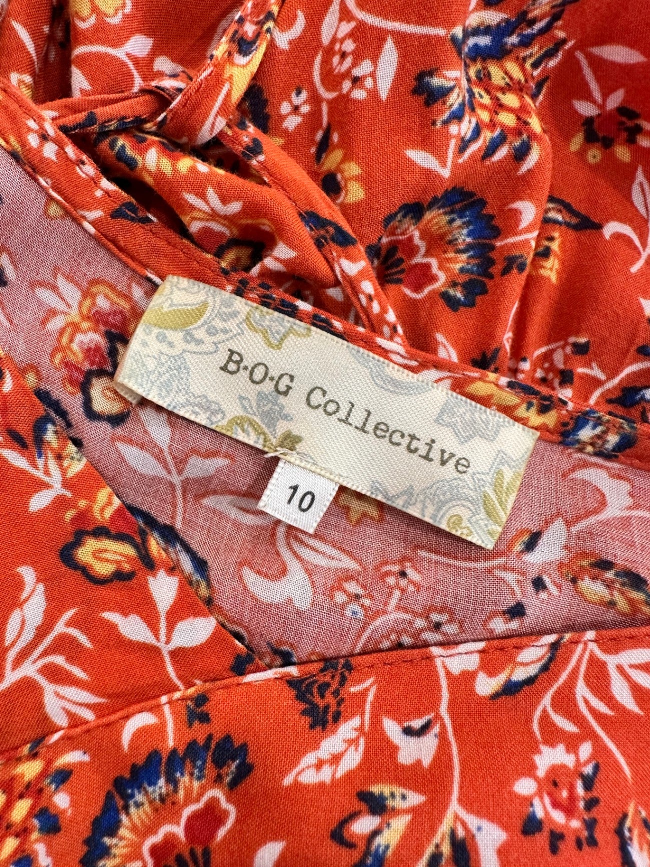 Band of Gypsies - Summer Dress - Size 10 - Orange