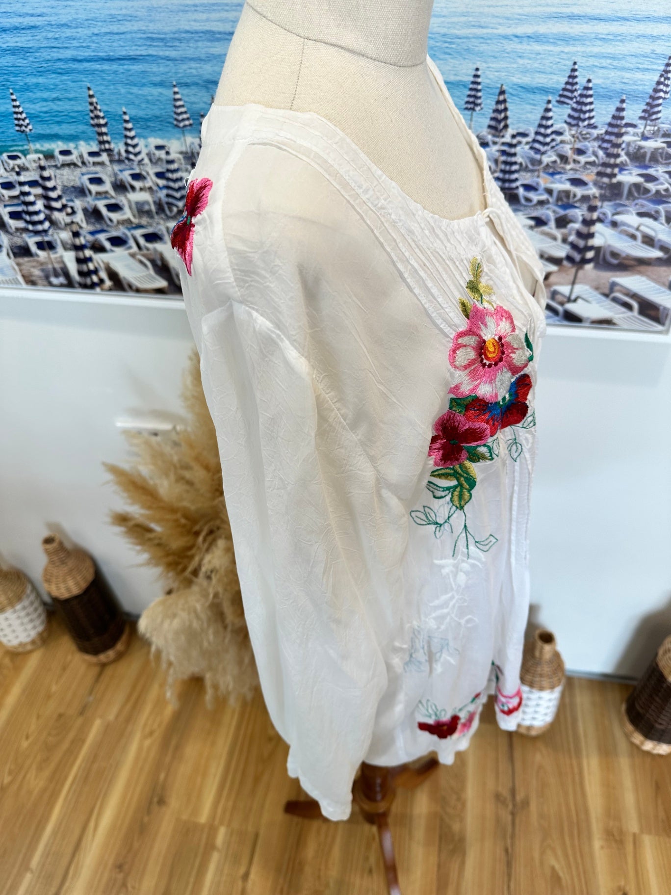 Johnny Was - Bohemian Blouse - Extra Large - White