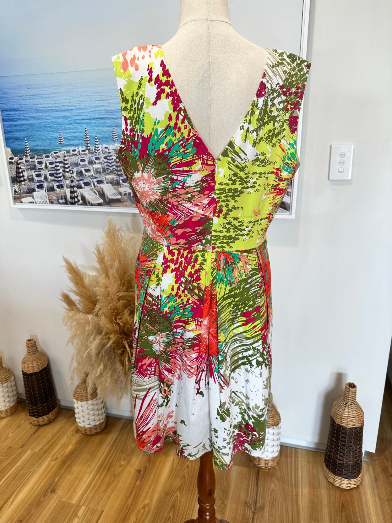 Stella - Shift Dress - Size 14 - Bright Multicolour