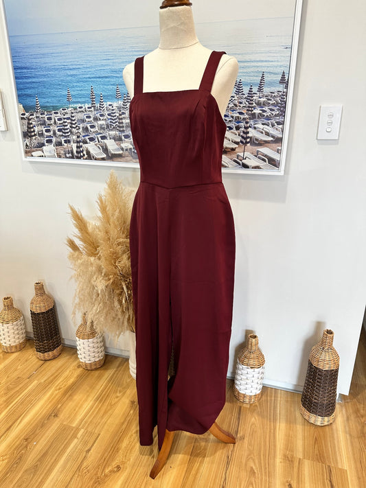 Atmos & Here - Jumpsuit - Size 10 - Burgundy