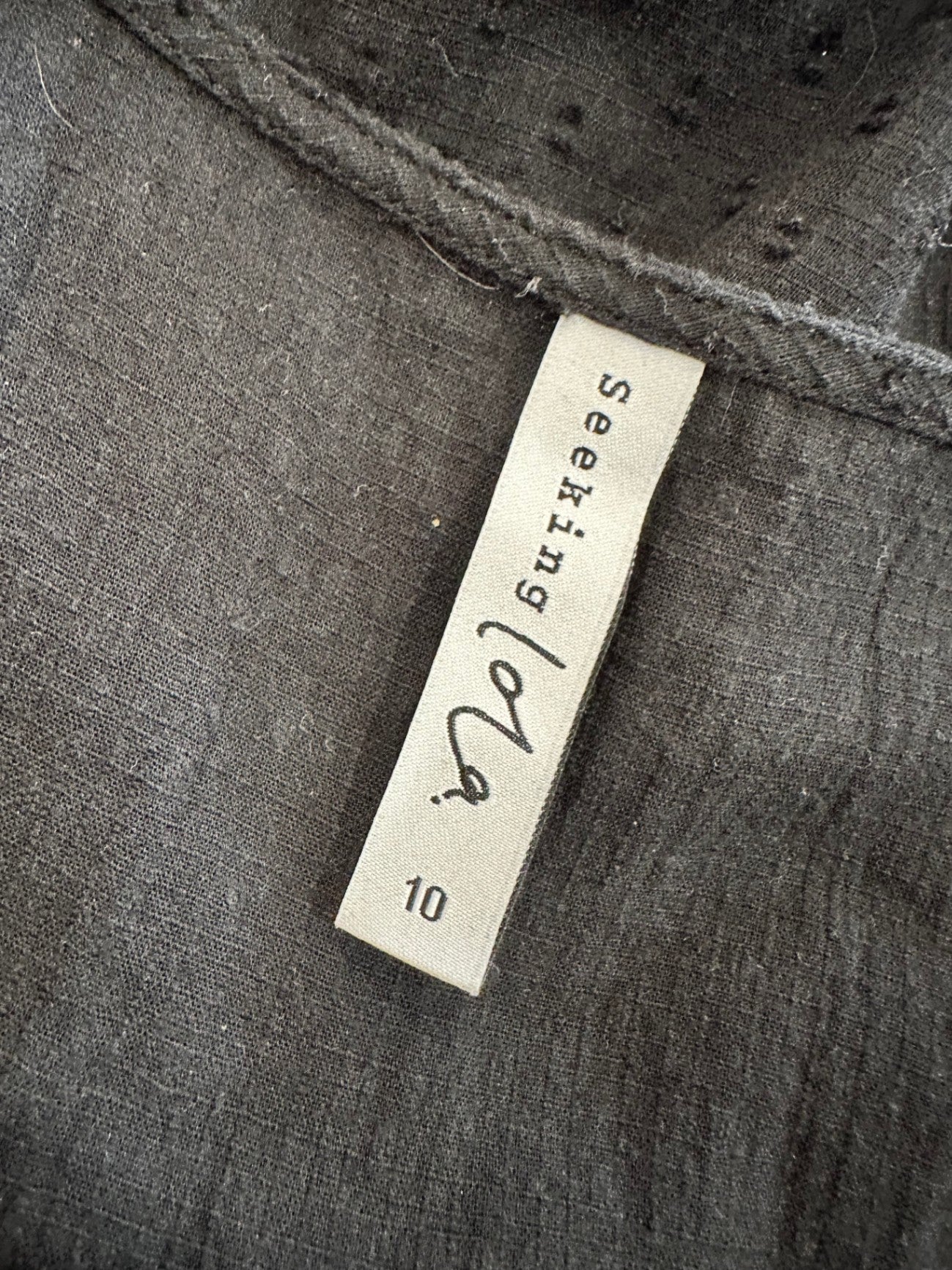 Seeking Lola - Bohemian Blouse - Size 10 - Black