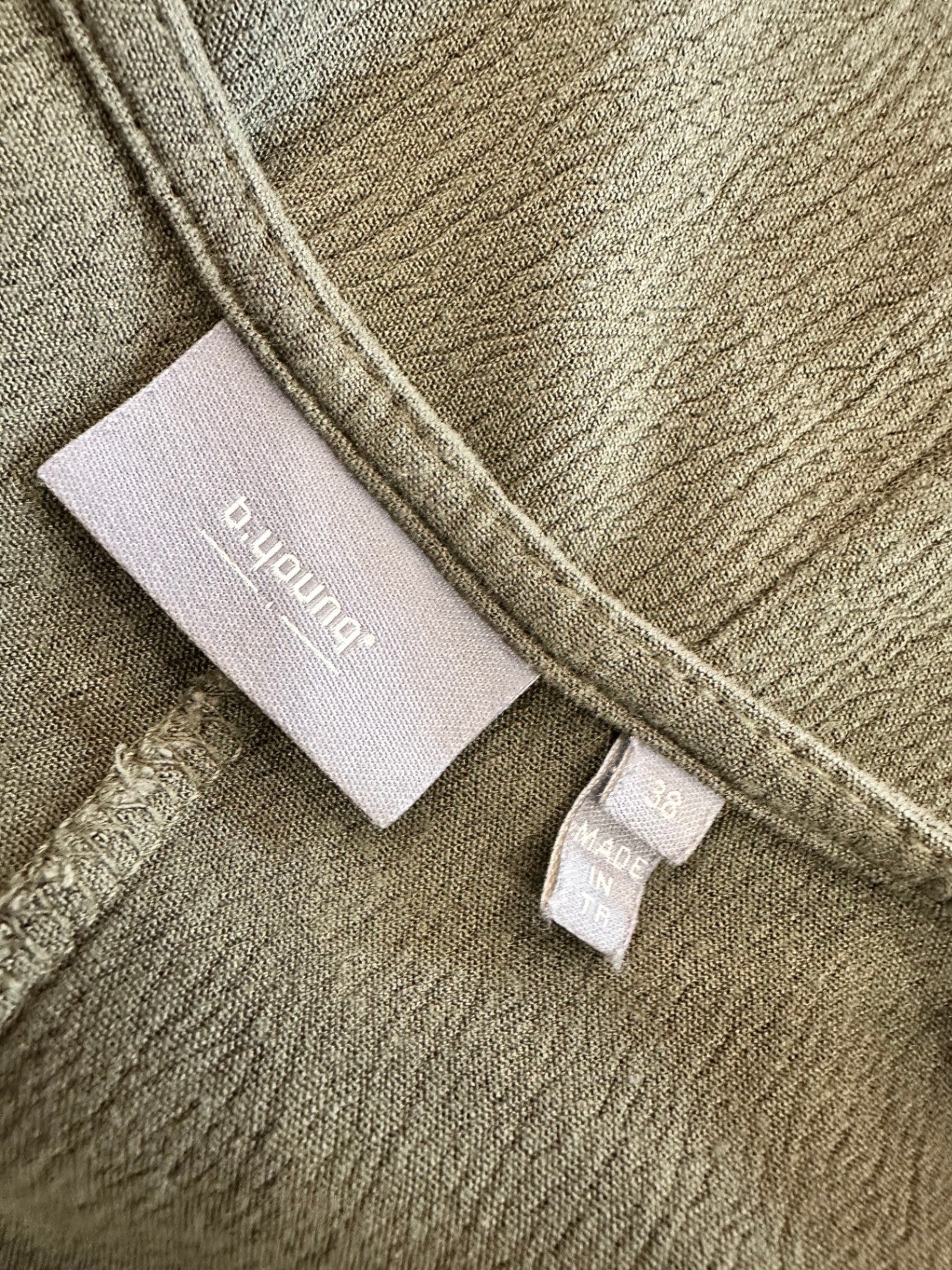 B.Young - Batwing Top - Size 10 - Olive Green