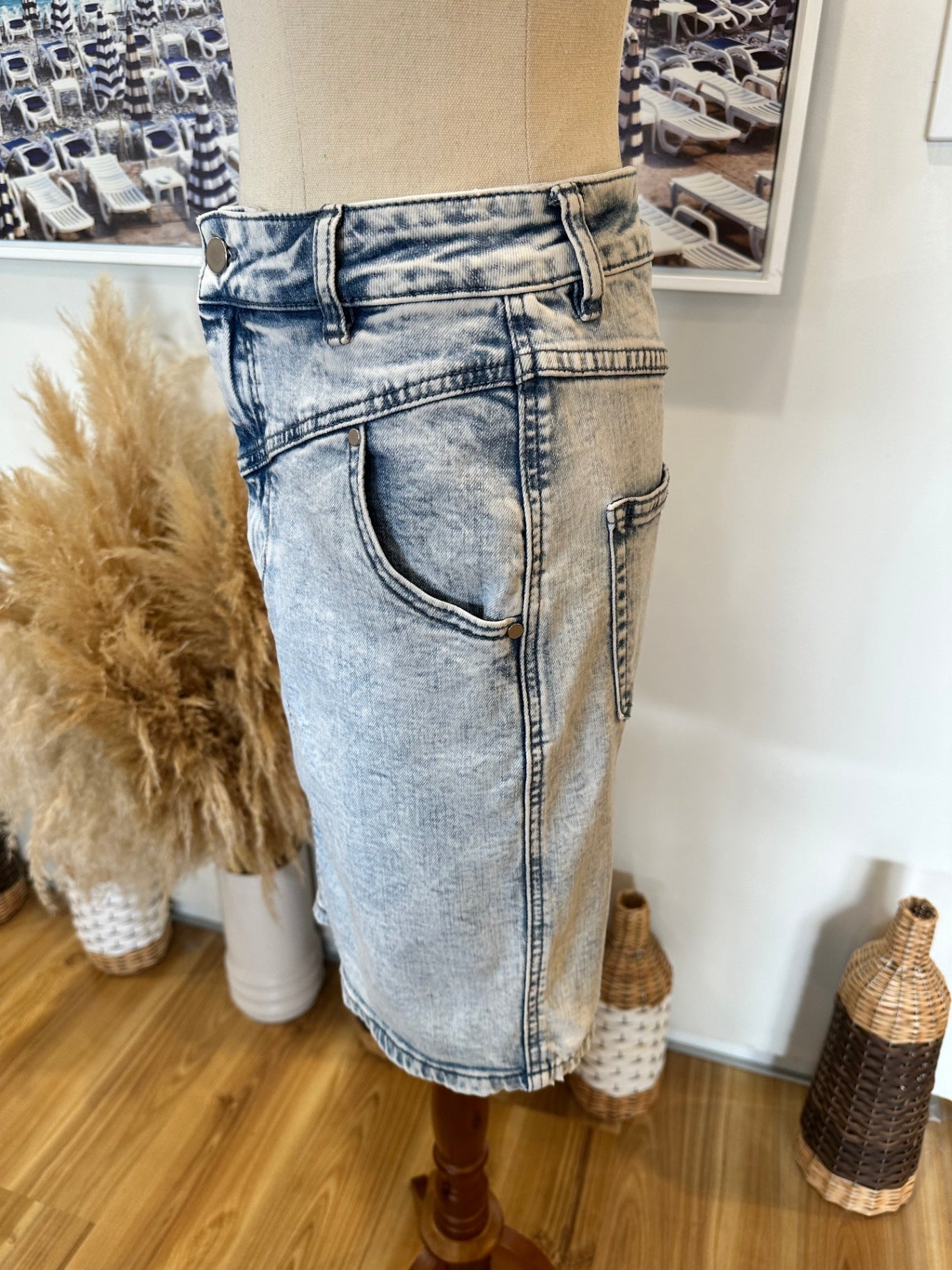 Seed - Skirt - Size 8 - Washed Denim