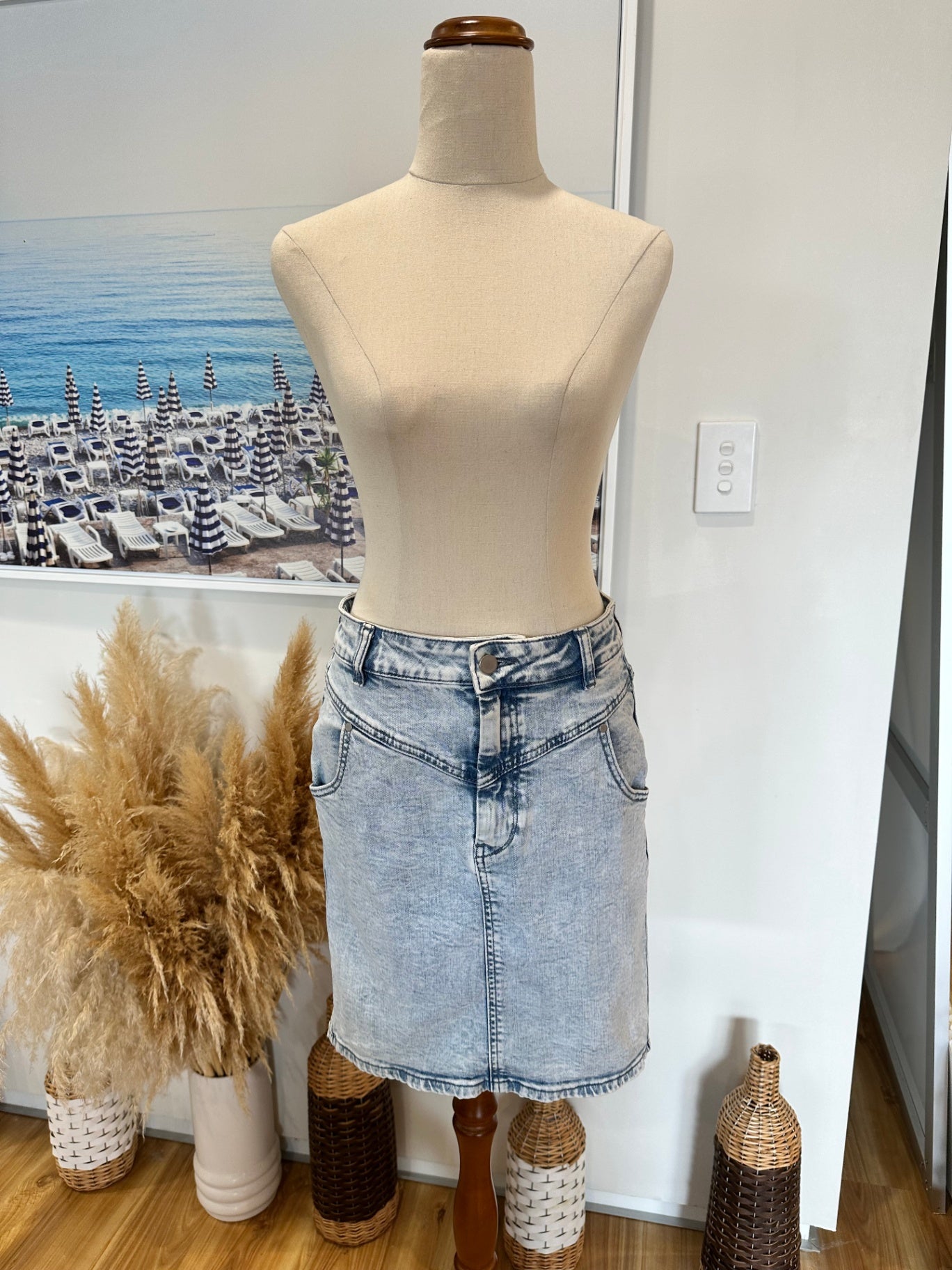 Seed - Skirt - Size 8 - Washed Denim