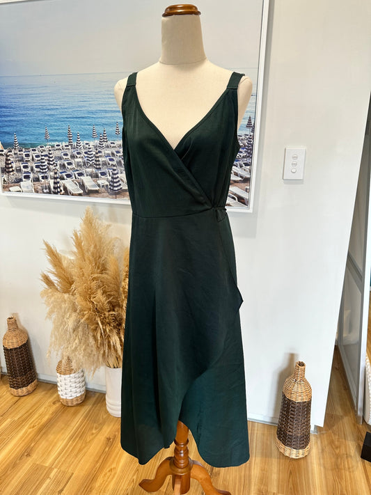 Wrap Dress - Small / Medium - Emerald Green
