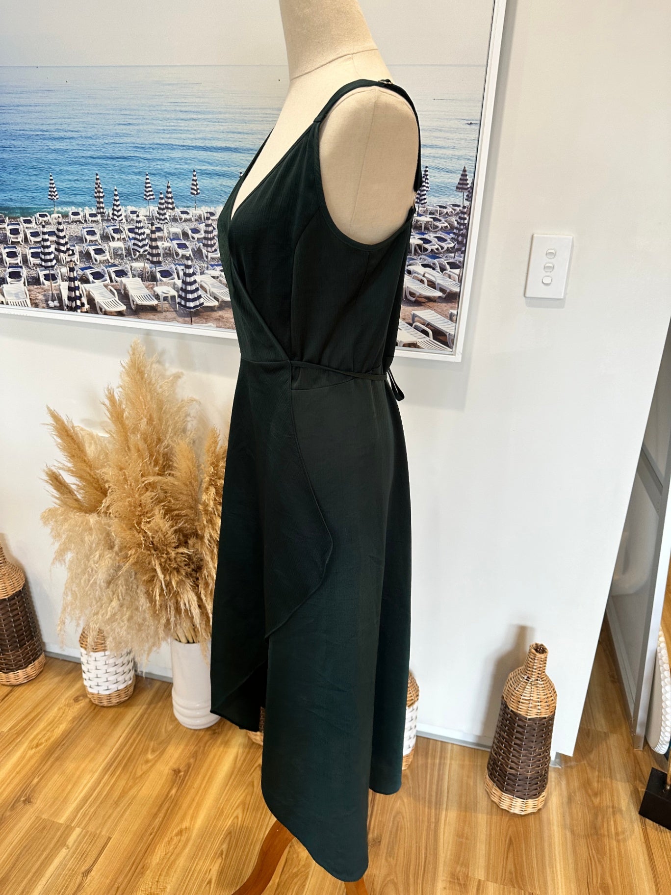 Wrap Dress - Small / Medium - Emerald Green