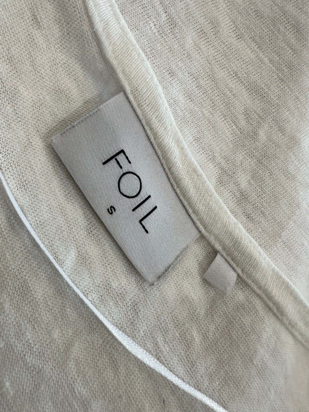 100% Linen - Foil - Singlet Top - Small - White