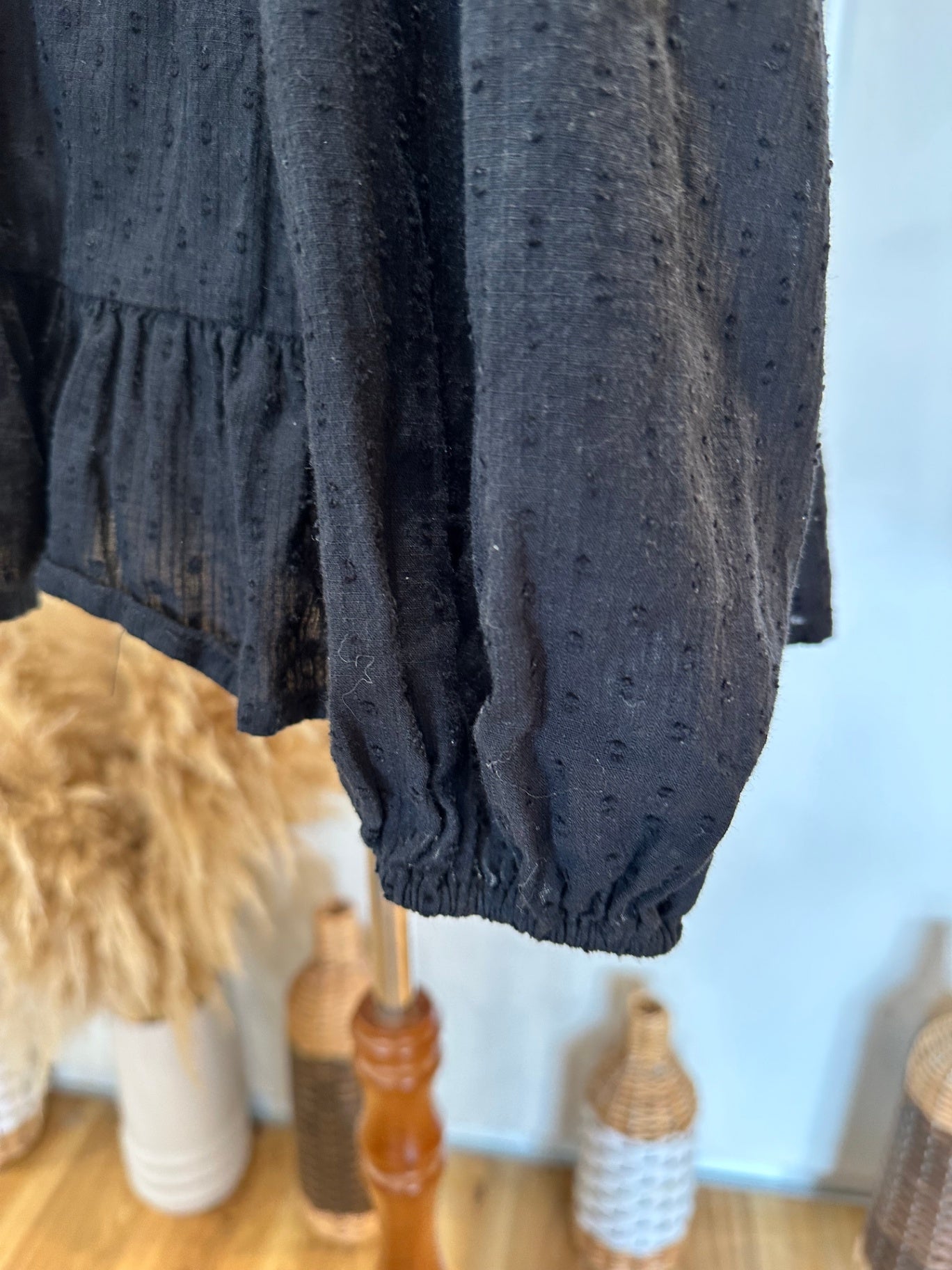 Seeking Lola - Bohemian Blouse - Size 10 - Black