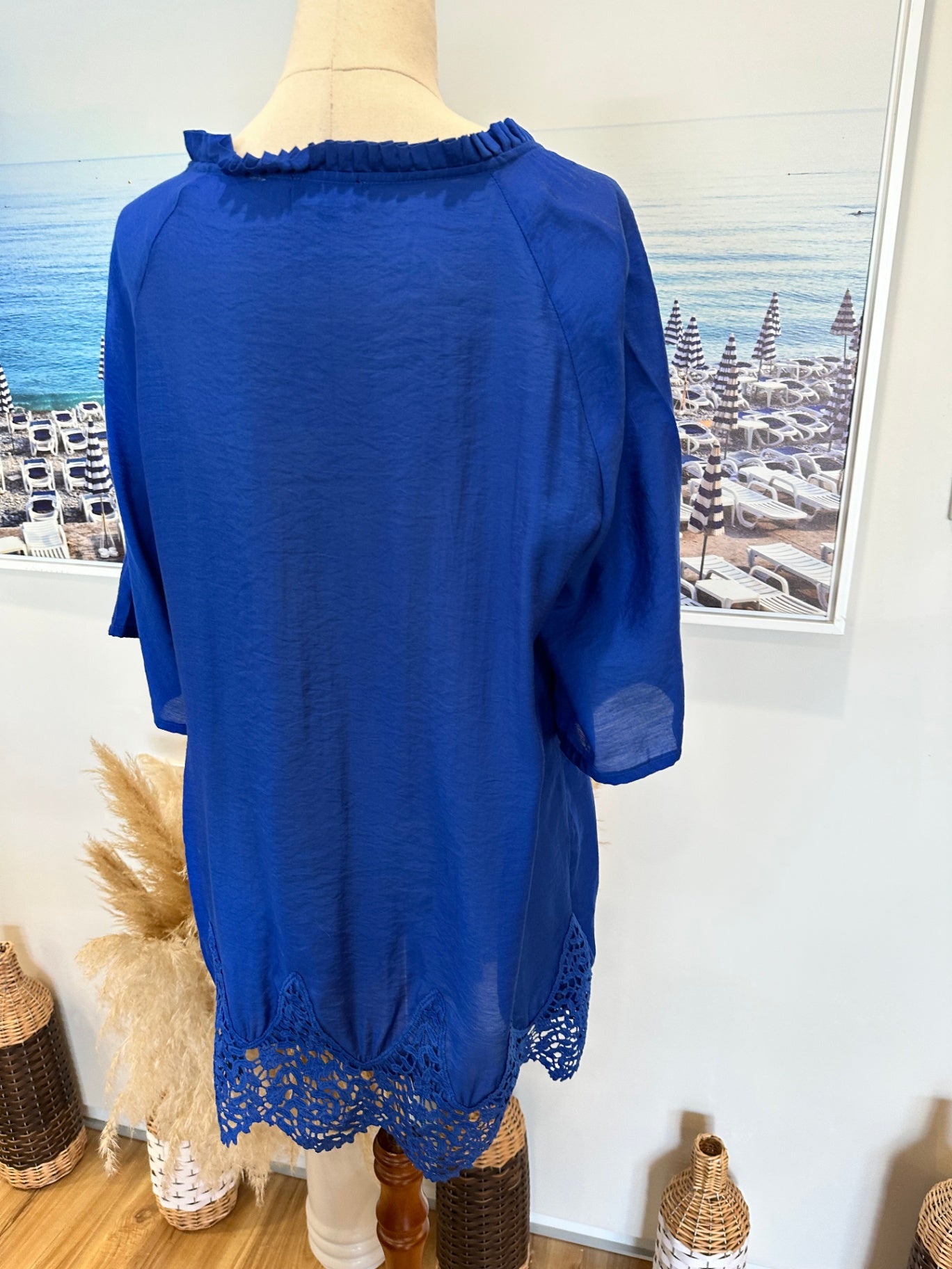 K&K Blue Blouse - Size Small (approx 14)