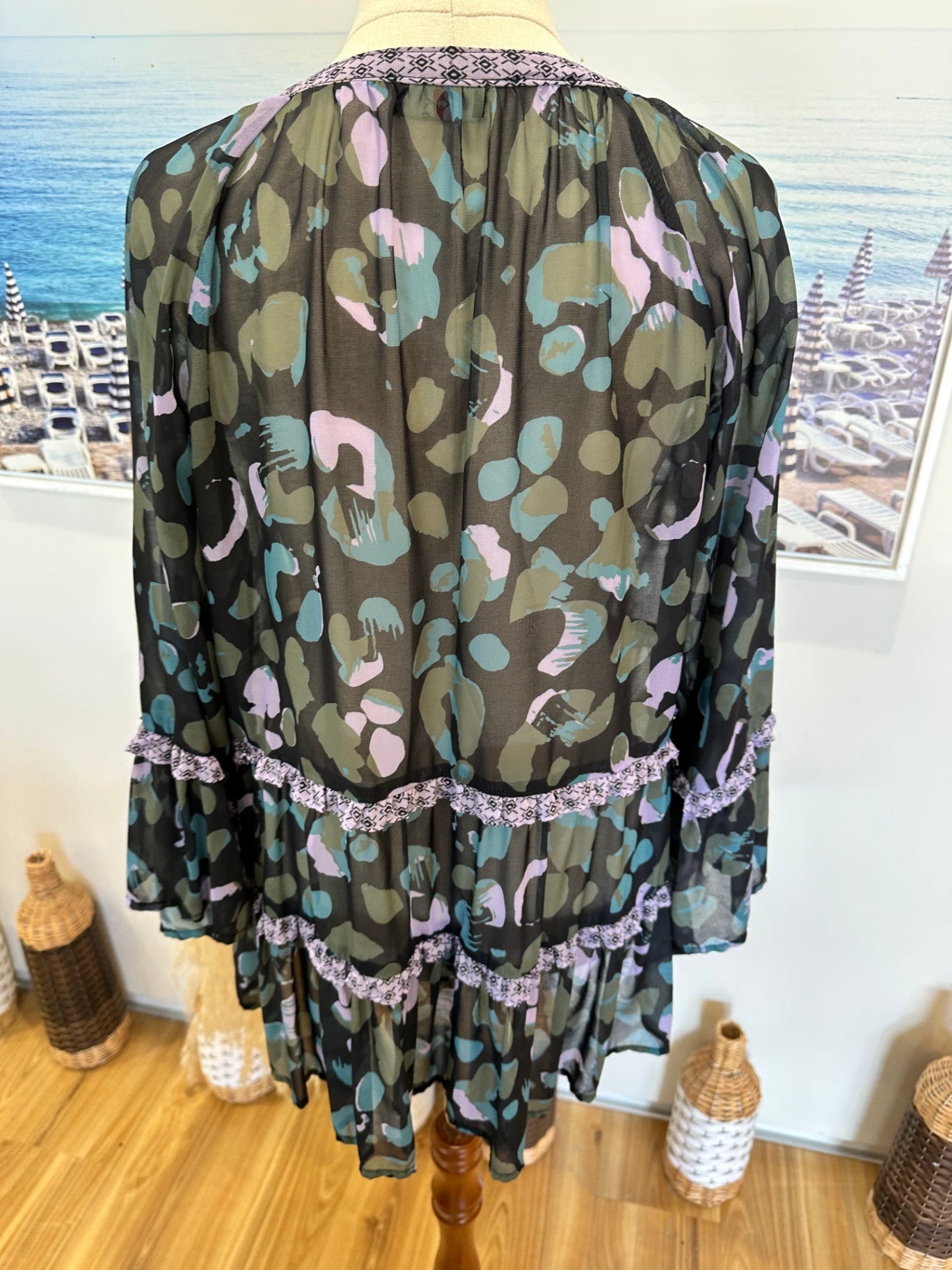 K&K Top - Small (approx 14) - Navy / Purple / Teal