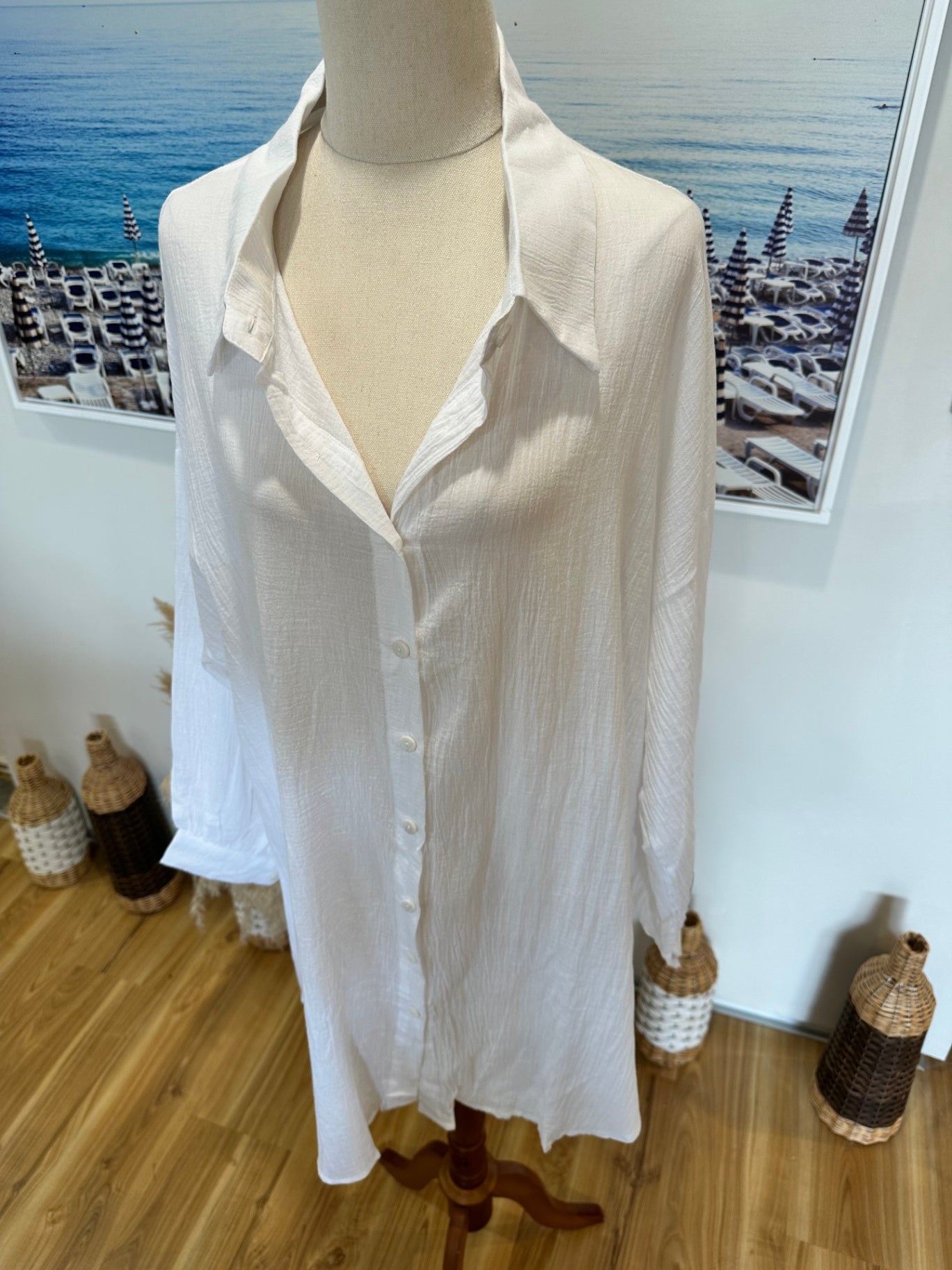 Shirt - Sequin Eye of Protection - Cotton - Extra Large - White