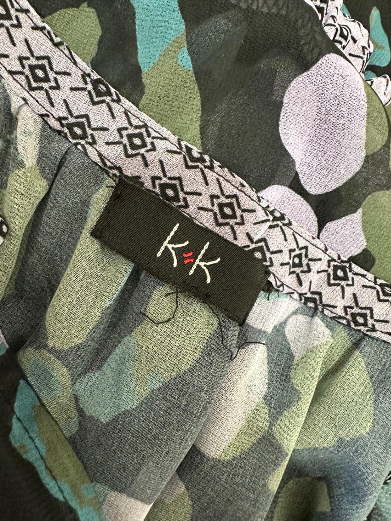 K&K Top - Small (approx 14) - Navy / Purple / Teal