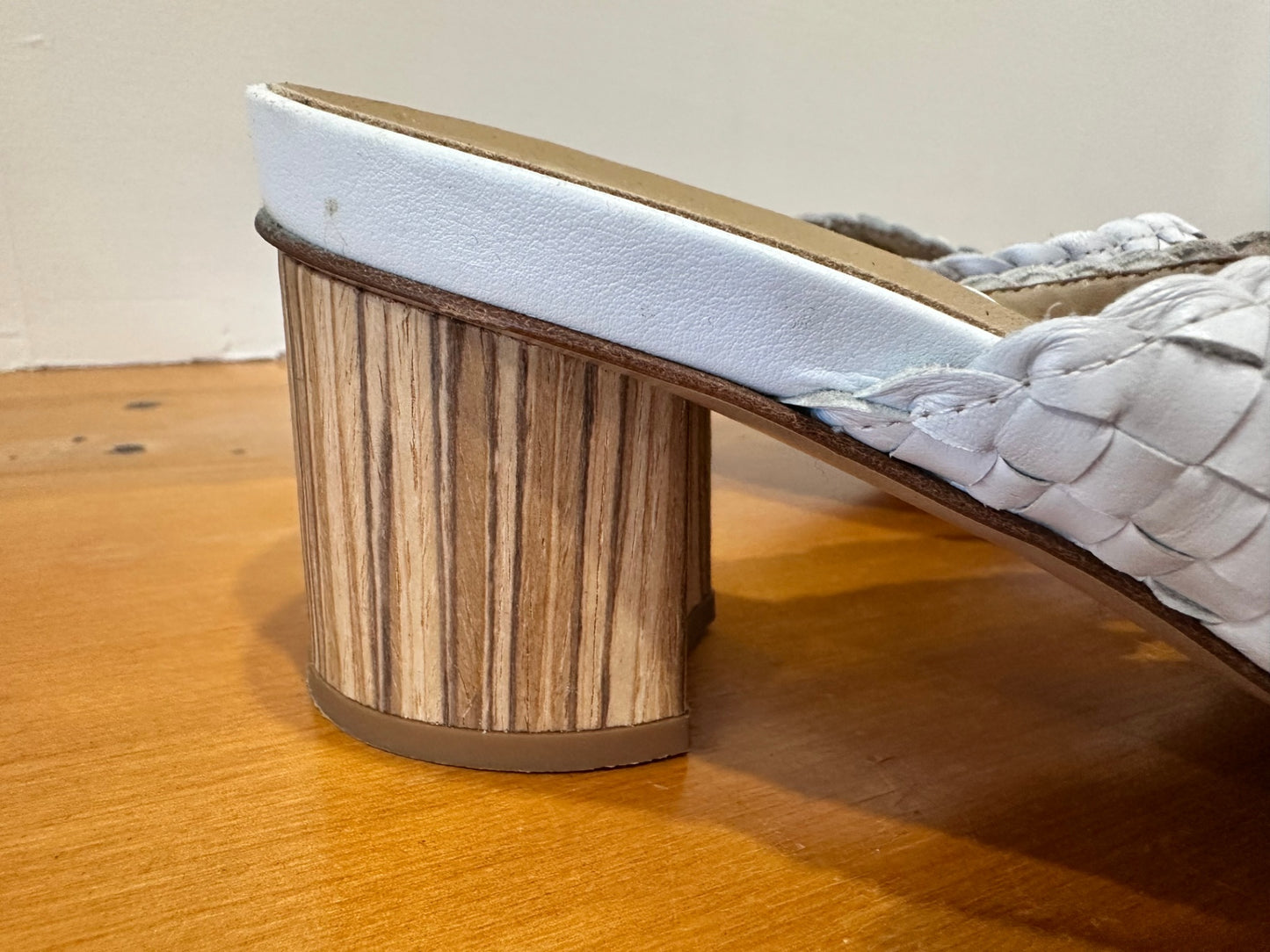 Jeannot - Made in Italy - White woven leather heels - Size EU 39