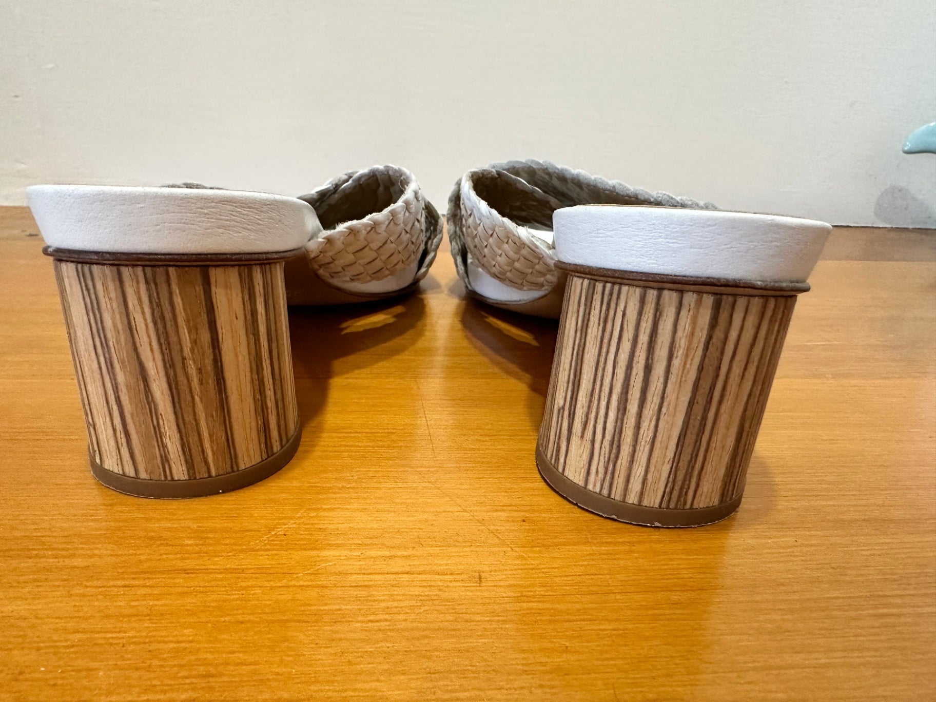 Jeannot - Made in Italy - White woven leather heels - Size EU 39