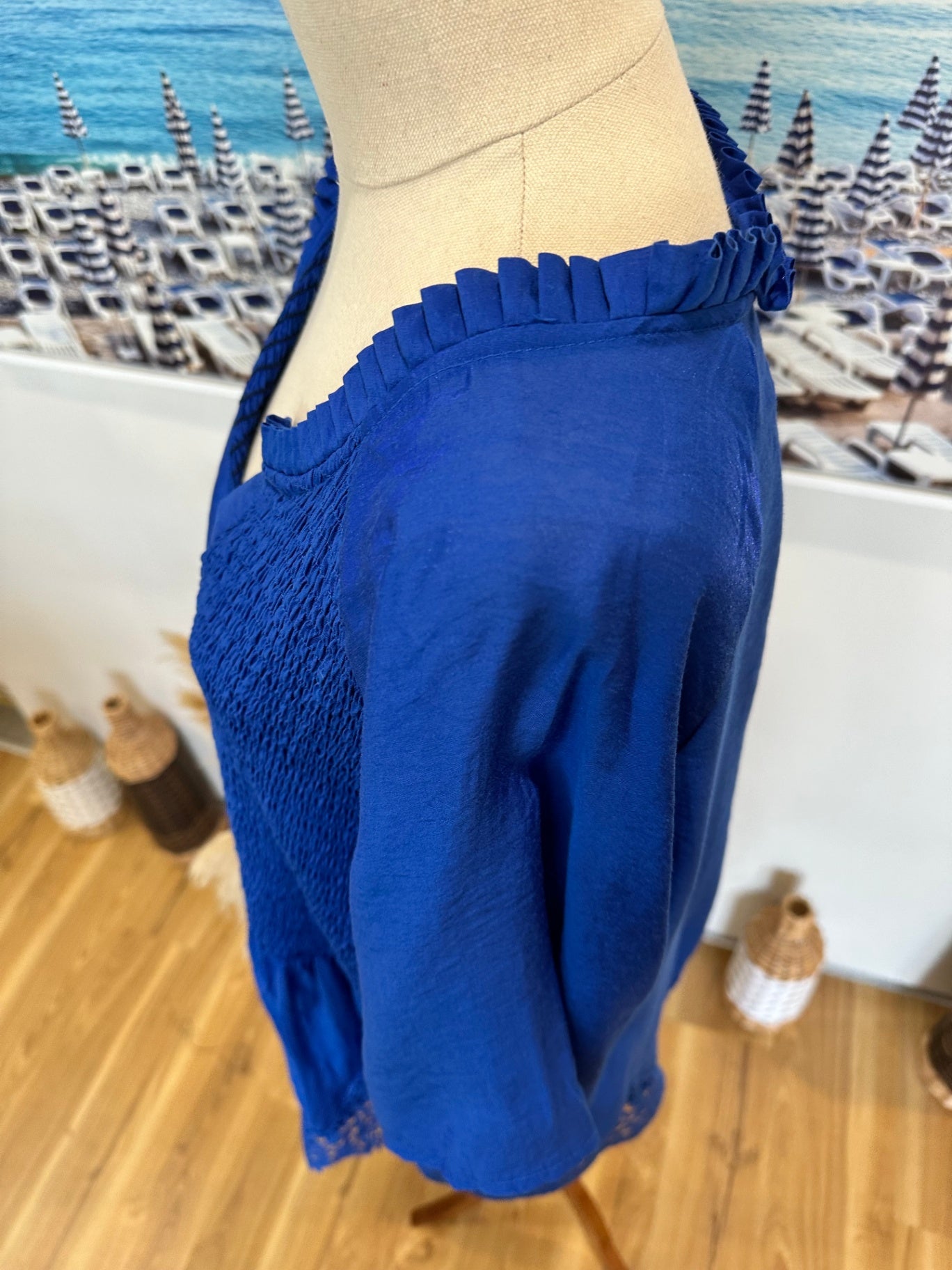 K&K Blue Blouse - Size Small (approx 14)